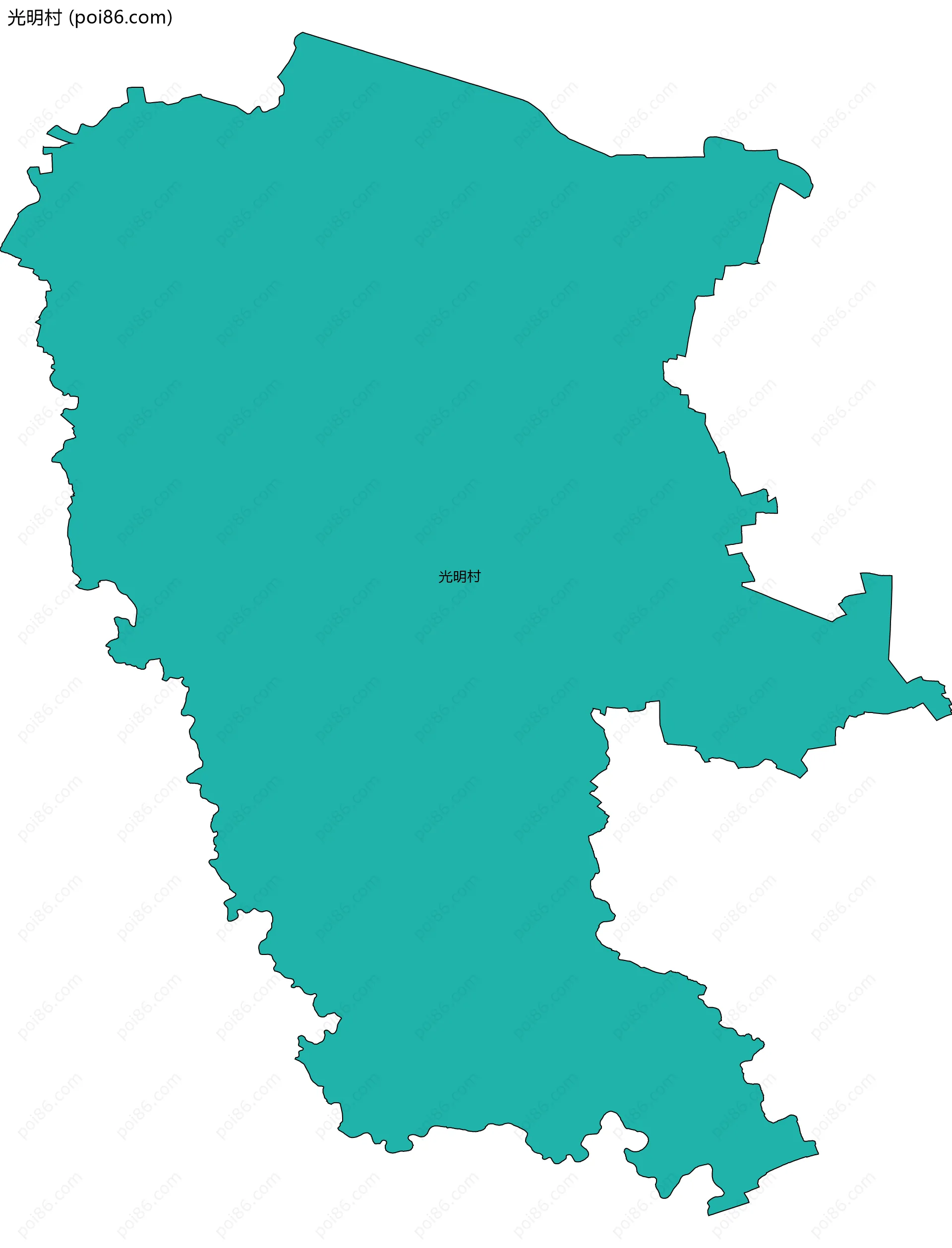 光明村边界地图