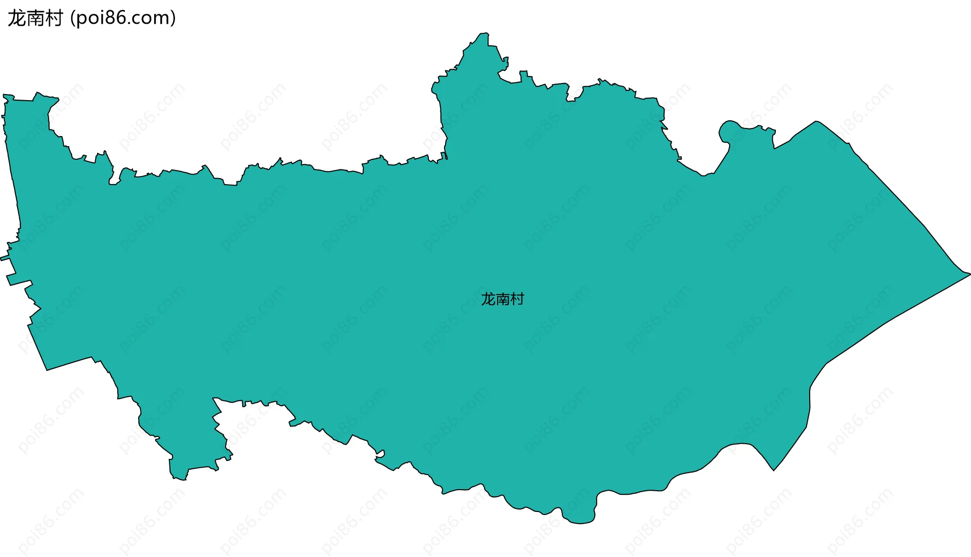 龙南村边界地图