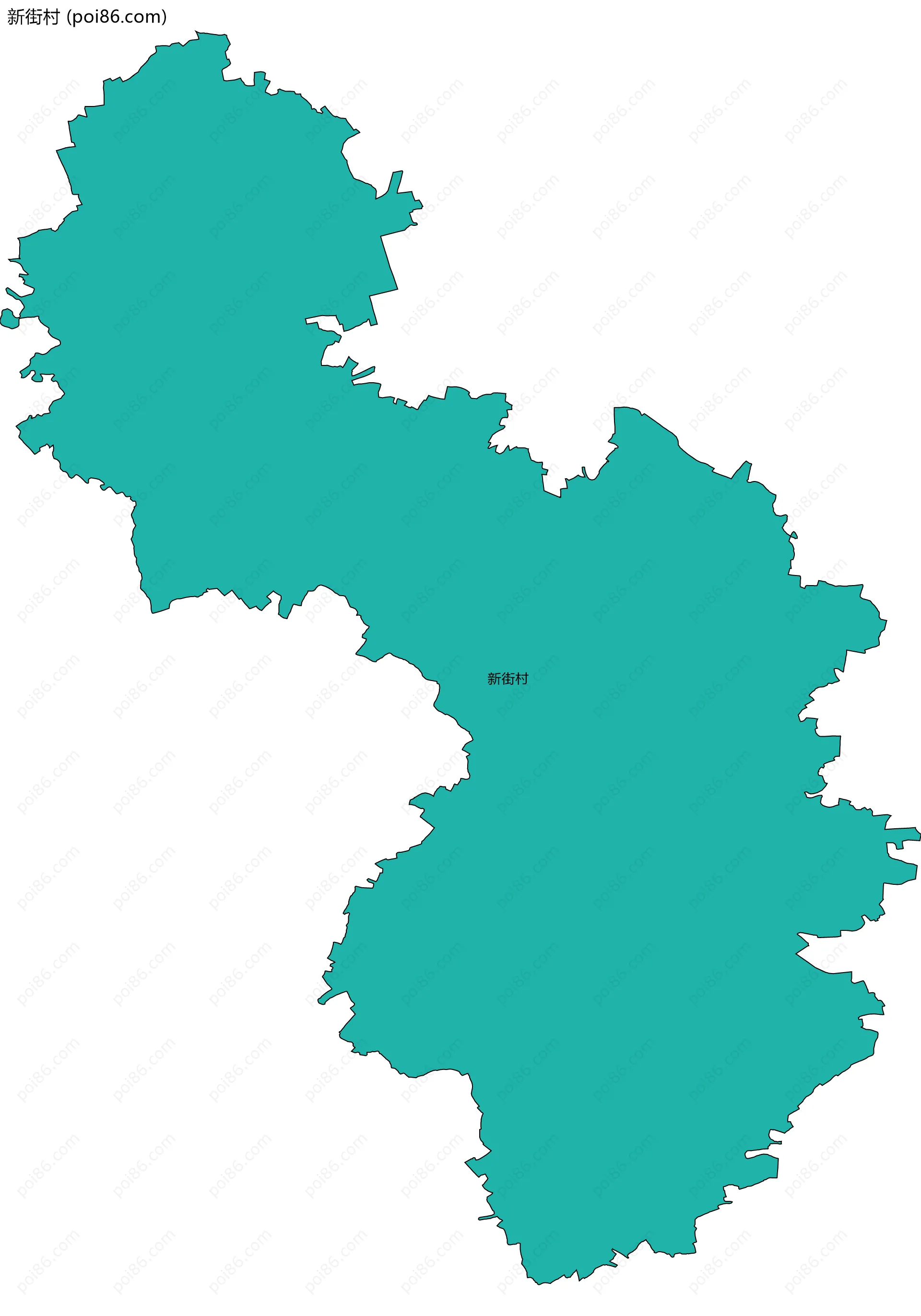 新街村边界地图
