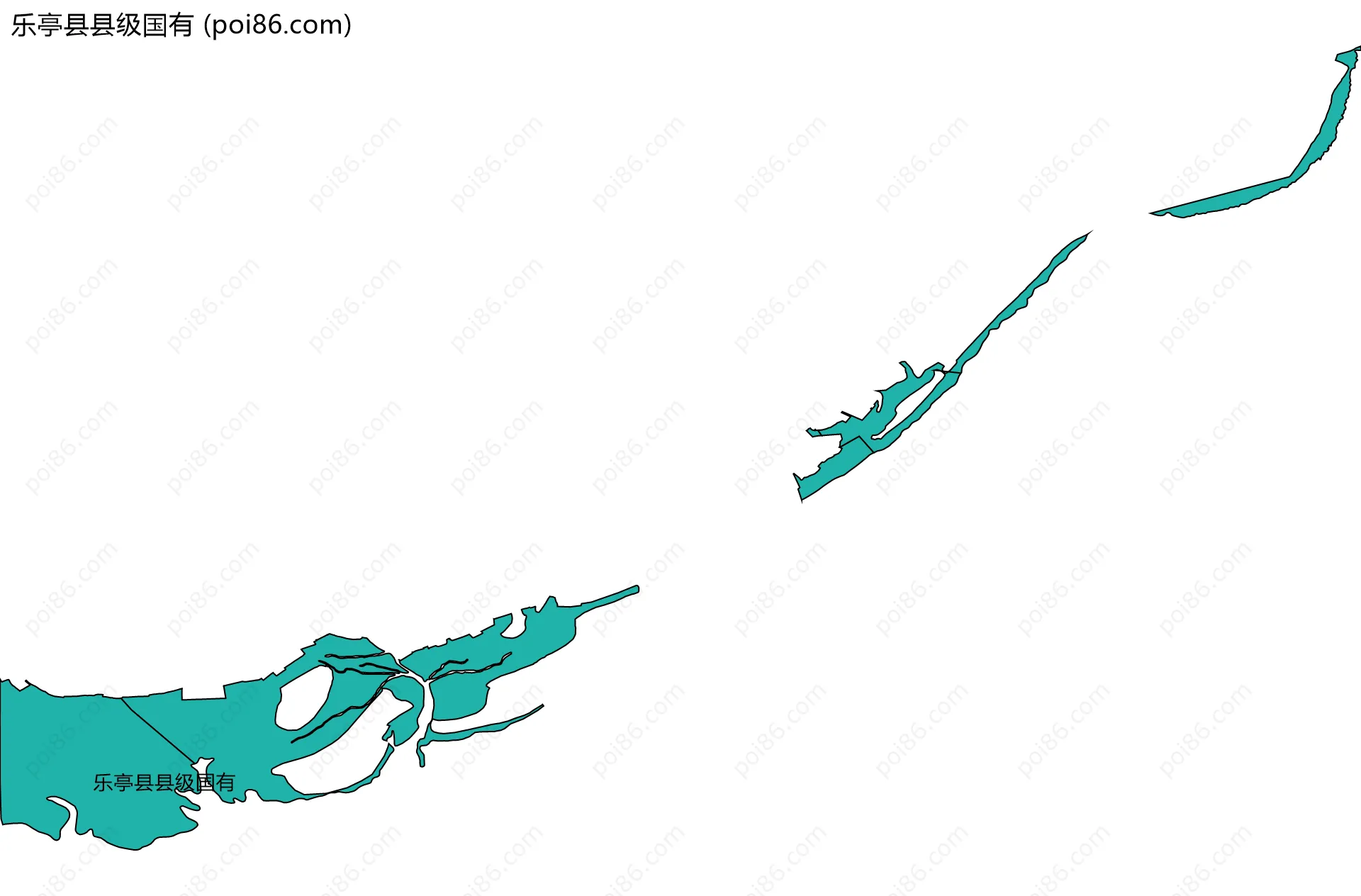 乐亭县县级国有边界地图(五级行政区划)