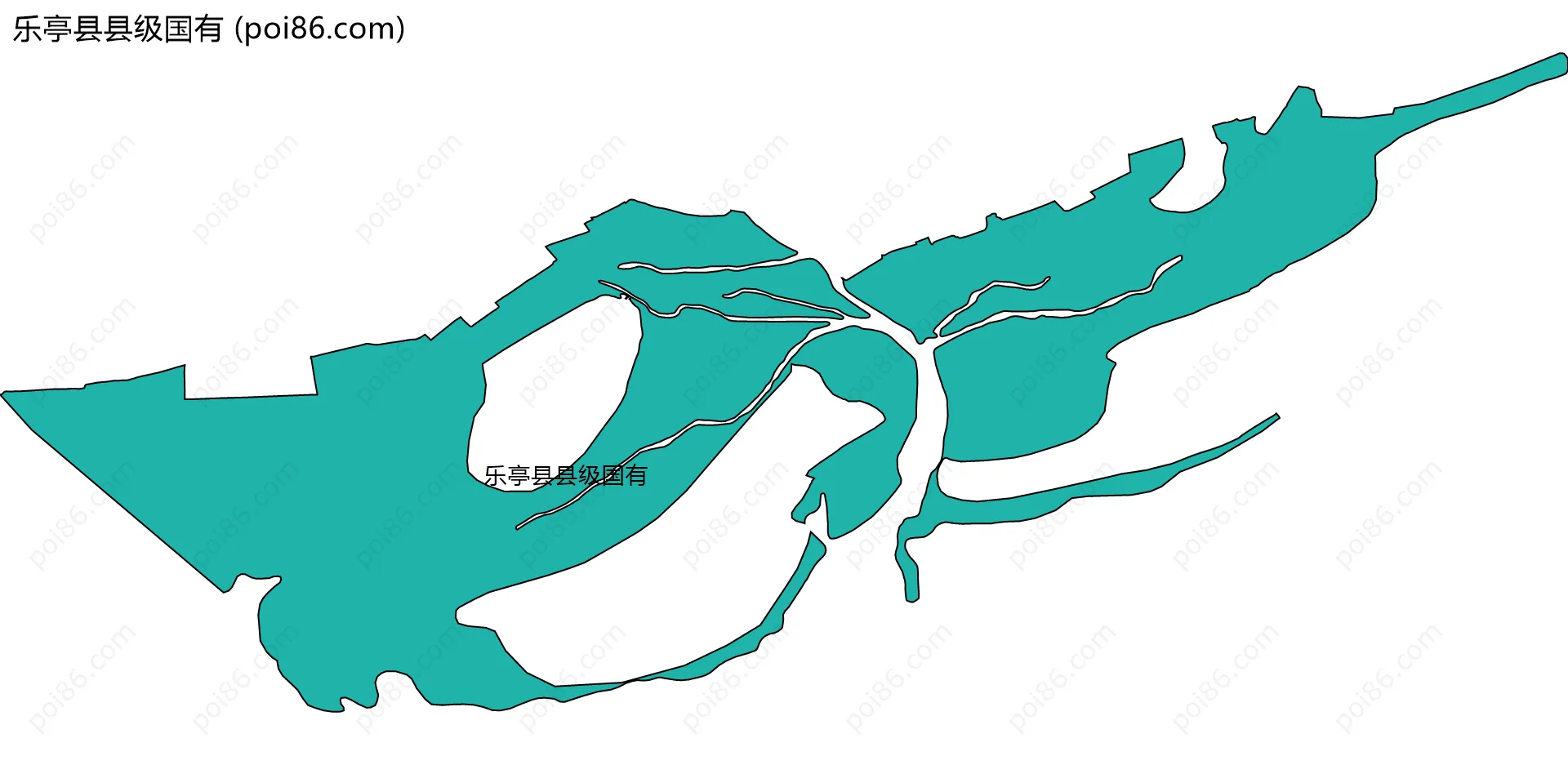 乐亭县县级国有边界地图