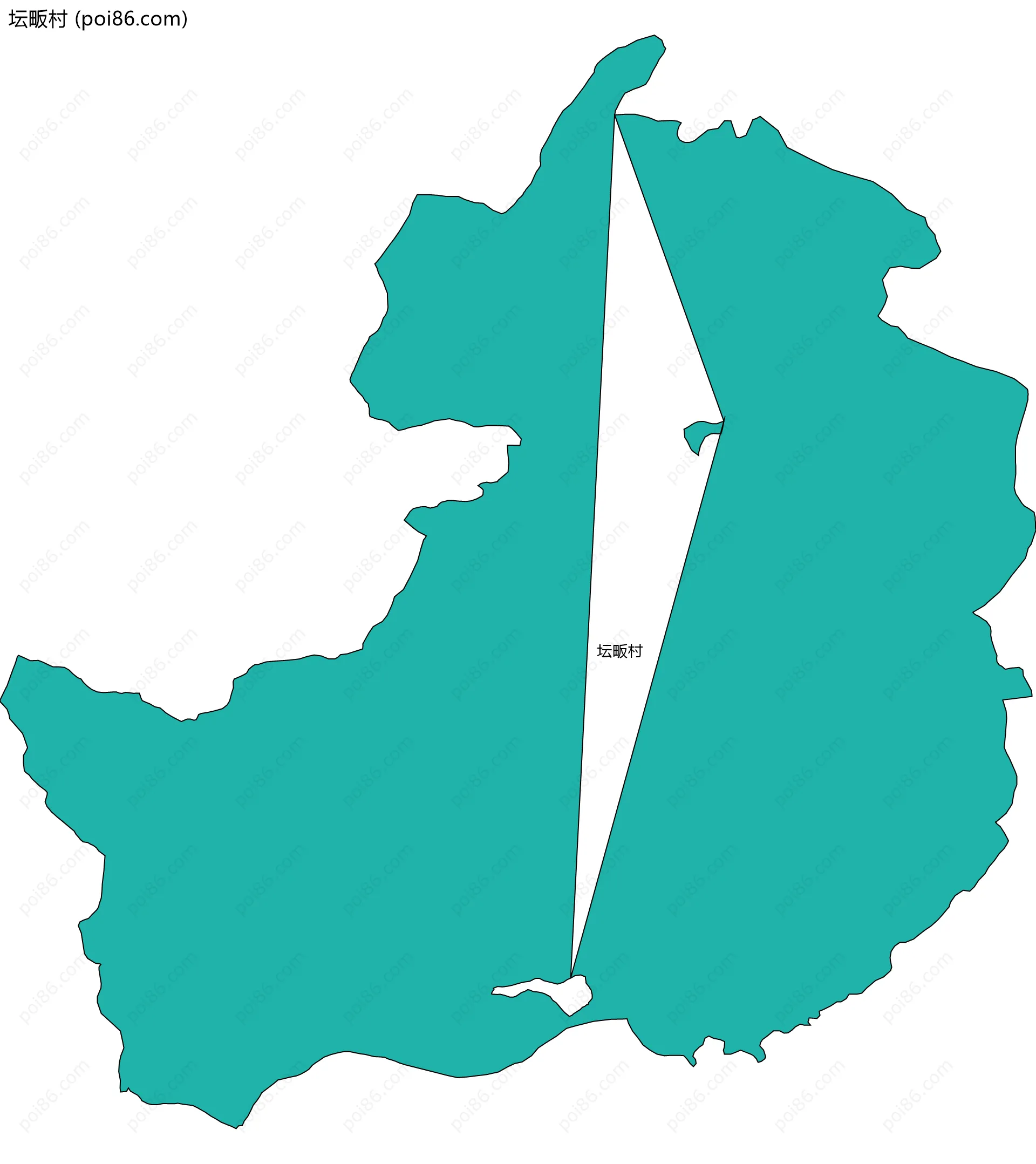 坛畈村边界地图