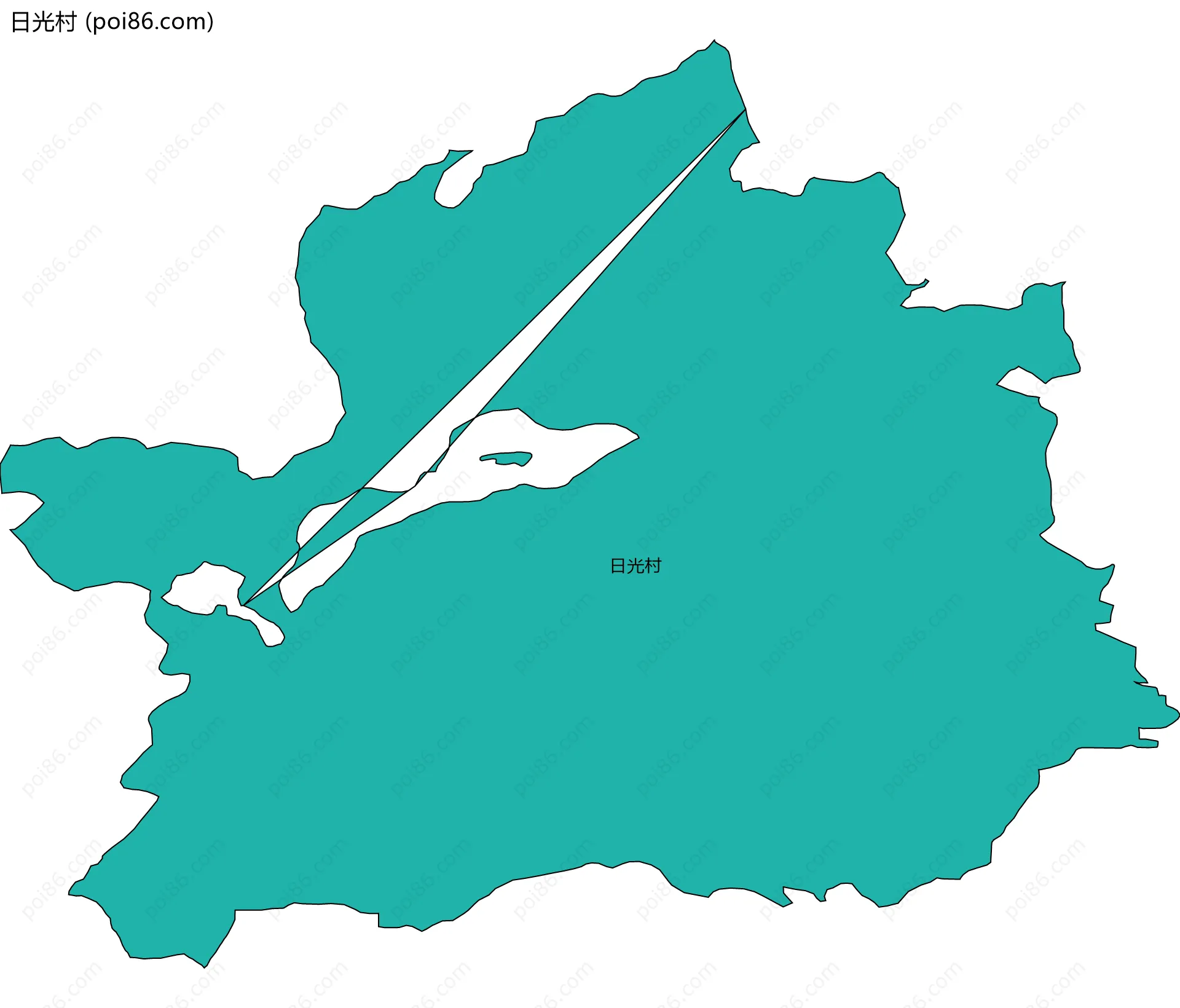 日光村边界地图