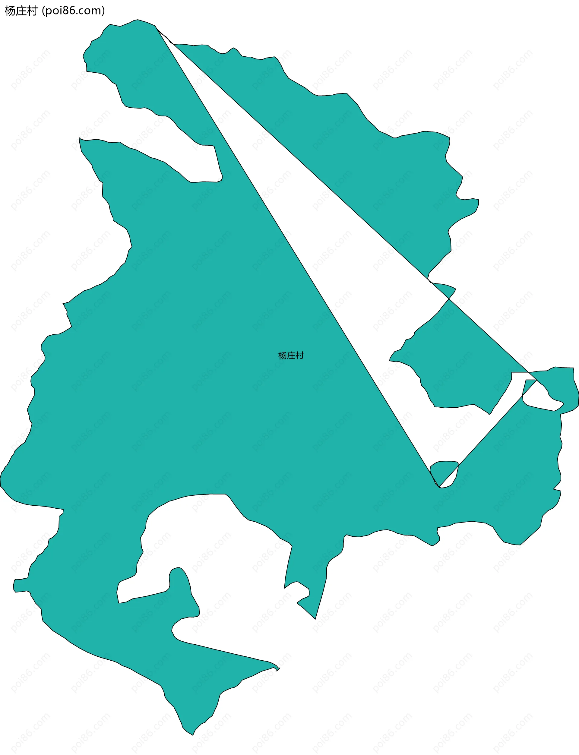 杨庄村边界地图