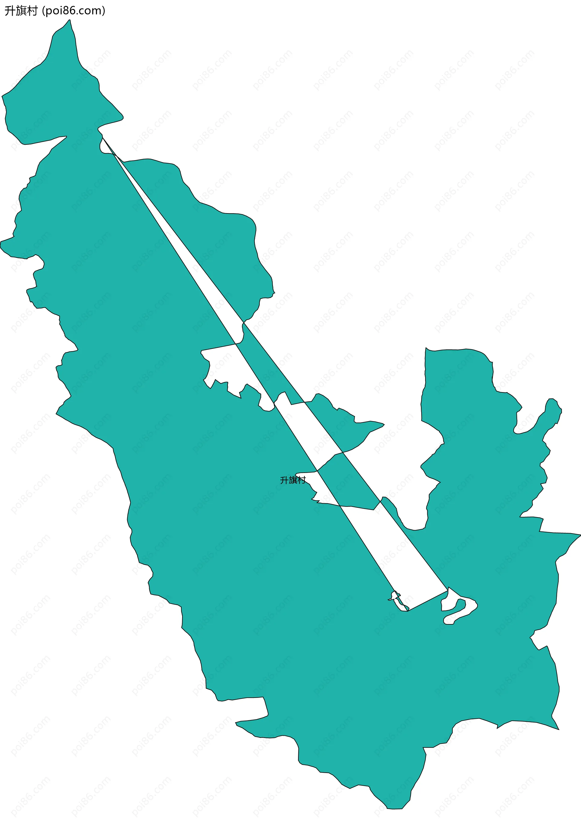升旗村边界地图