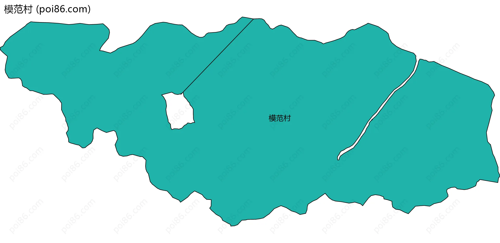 模范村边界地图