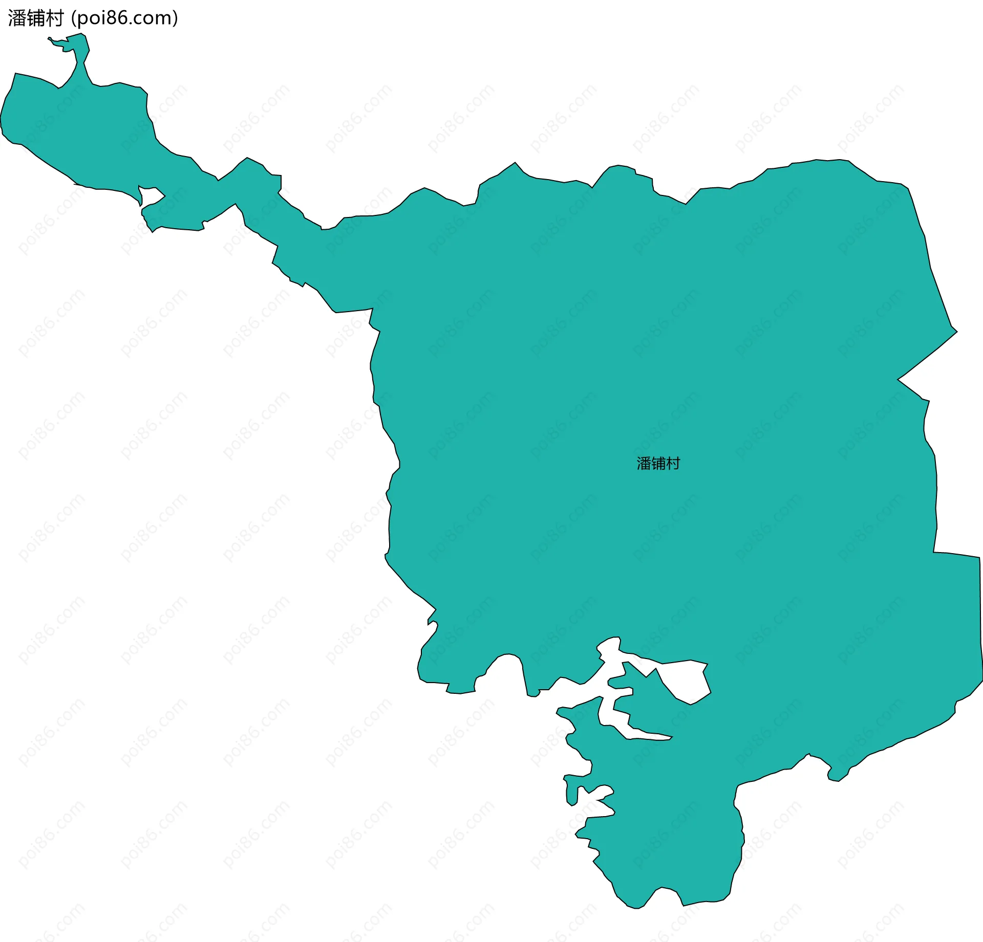 潘铺村边界地图