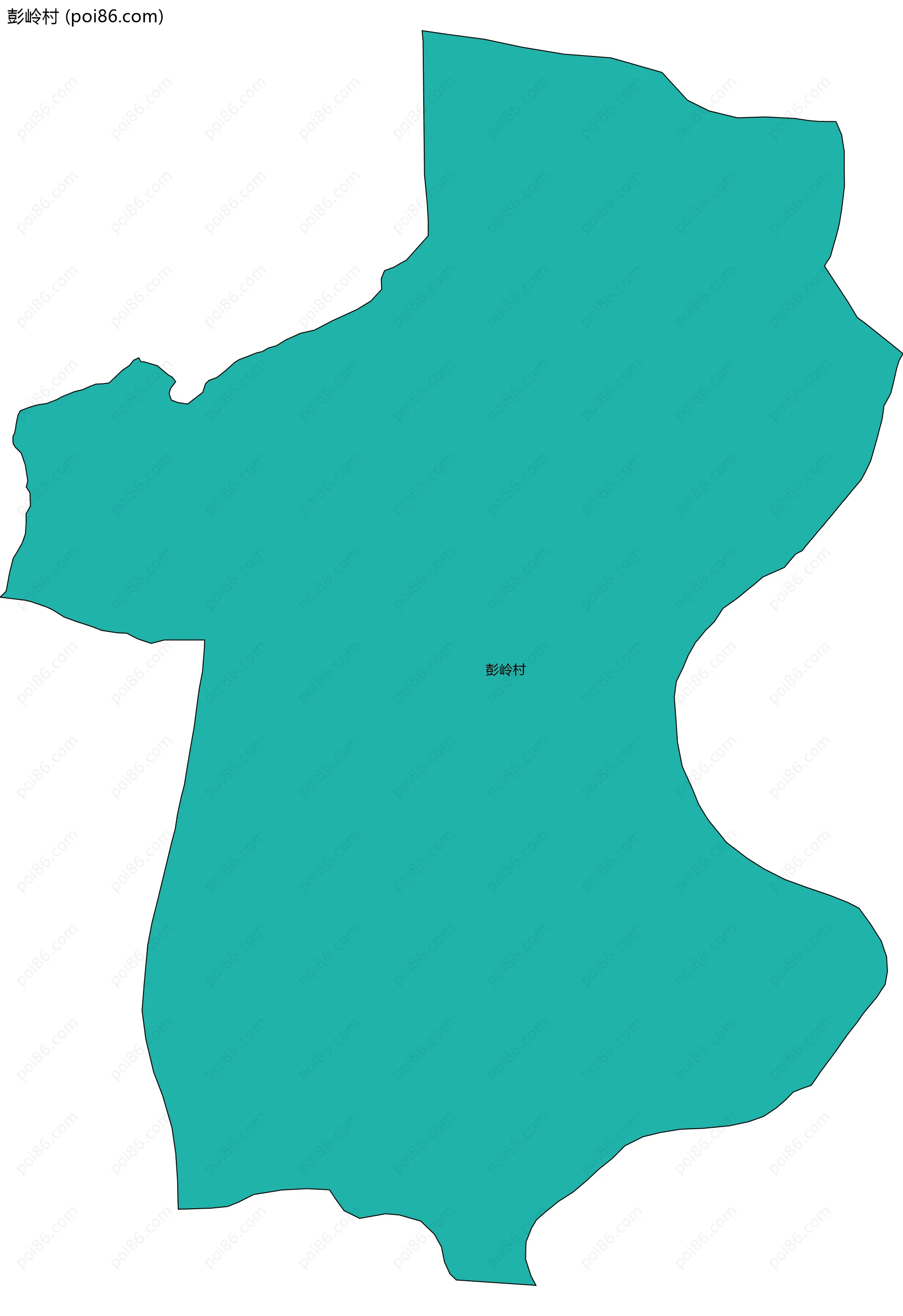 彭岭村边界地图