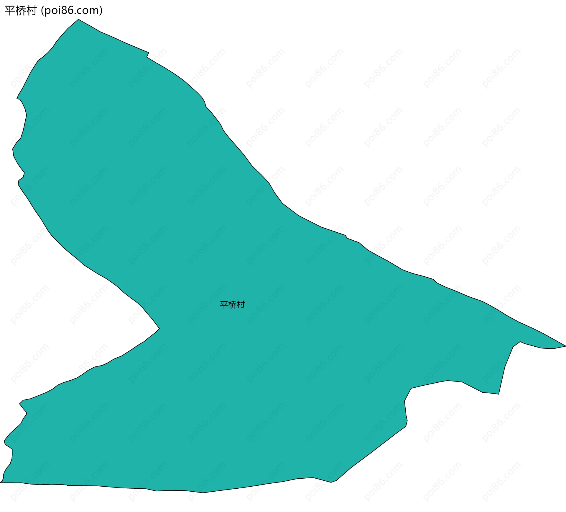 平桥村边界地图