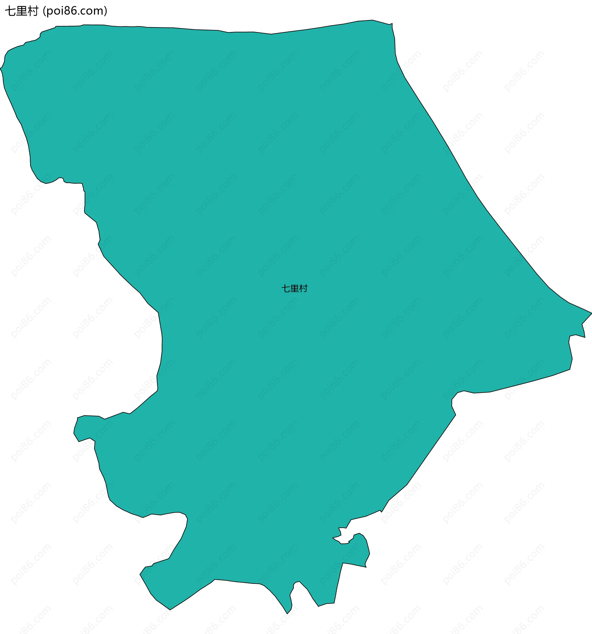 七里村边界地图