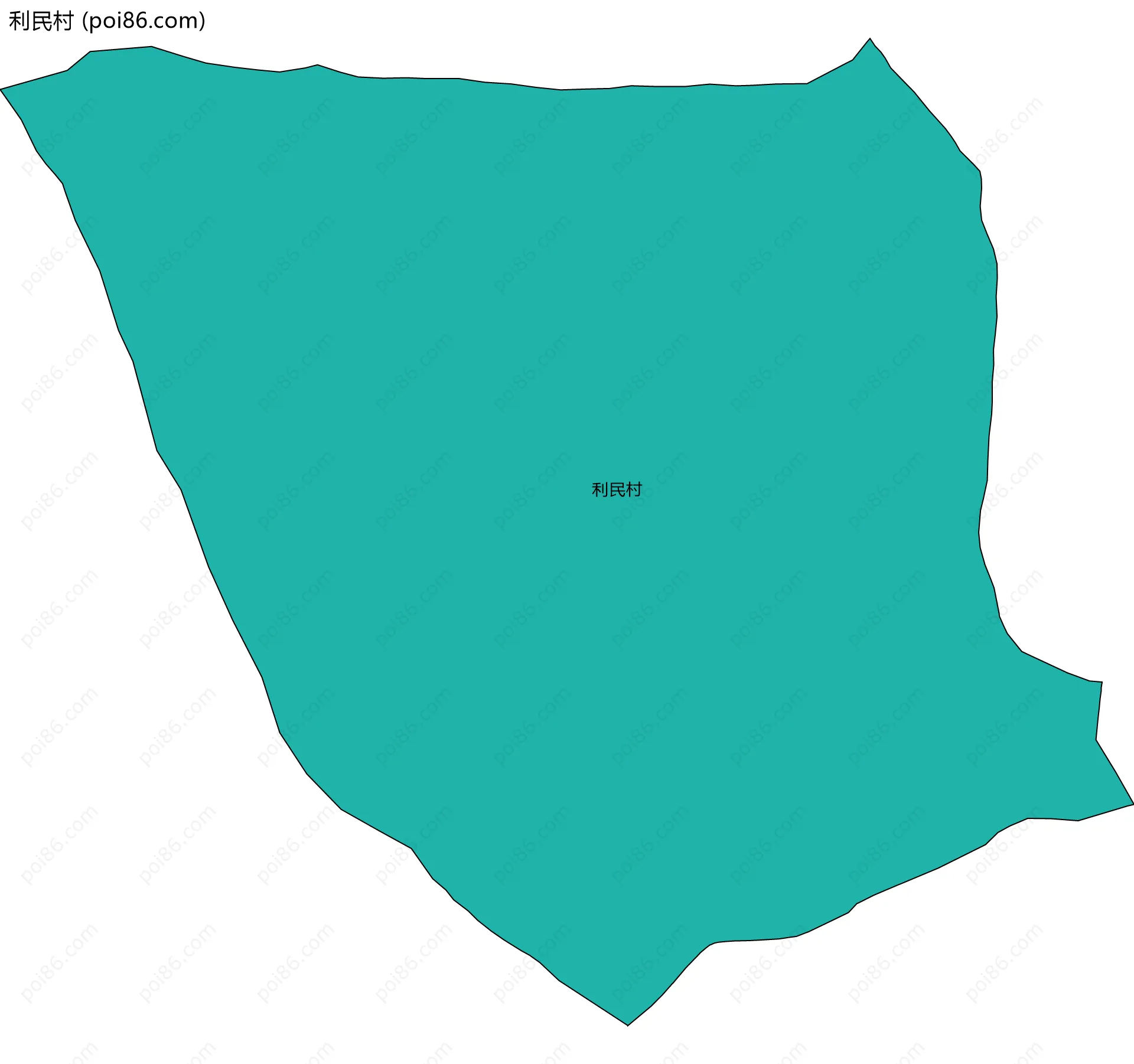 利民村边界地图