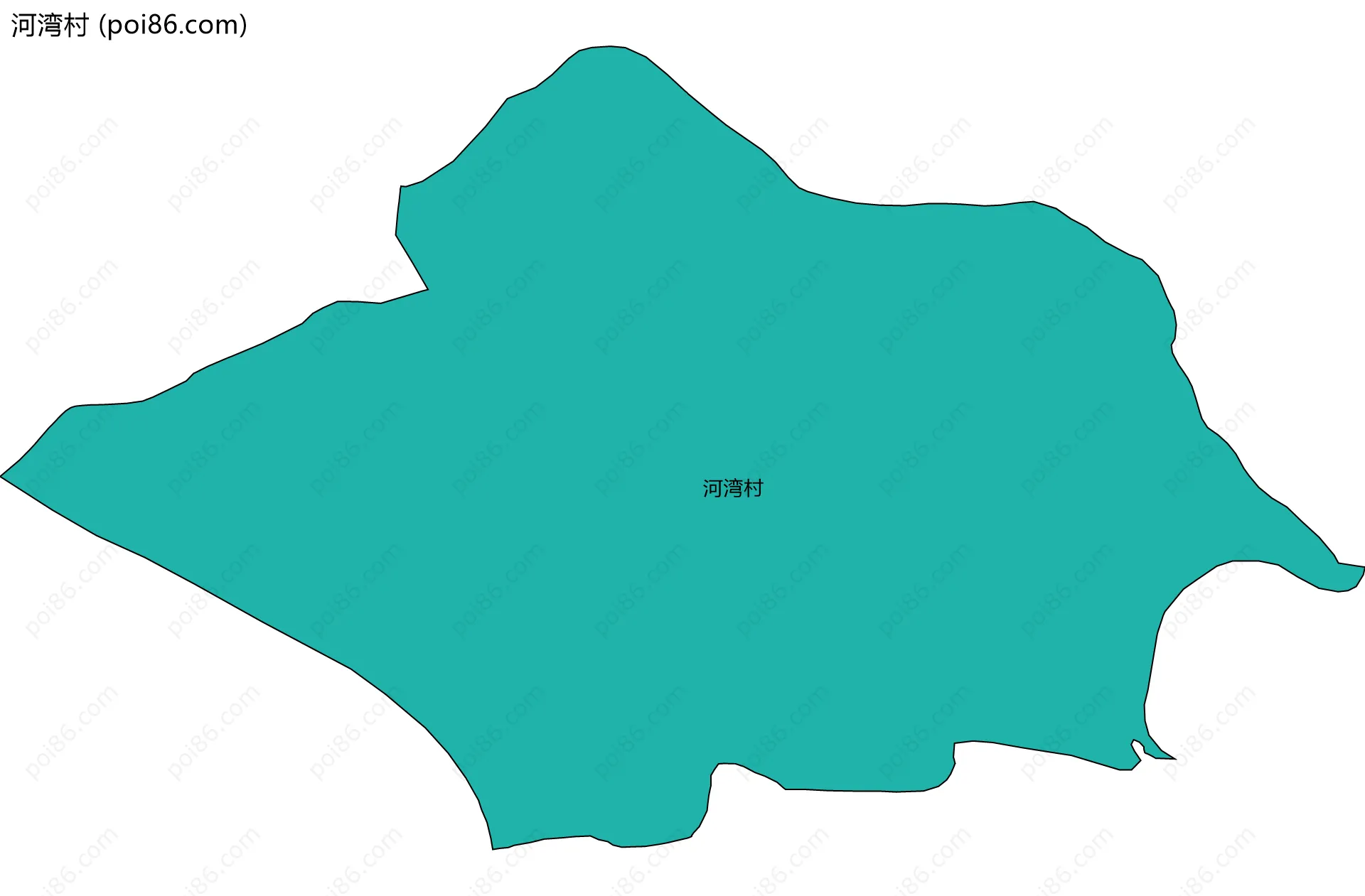 河湾村边界地图