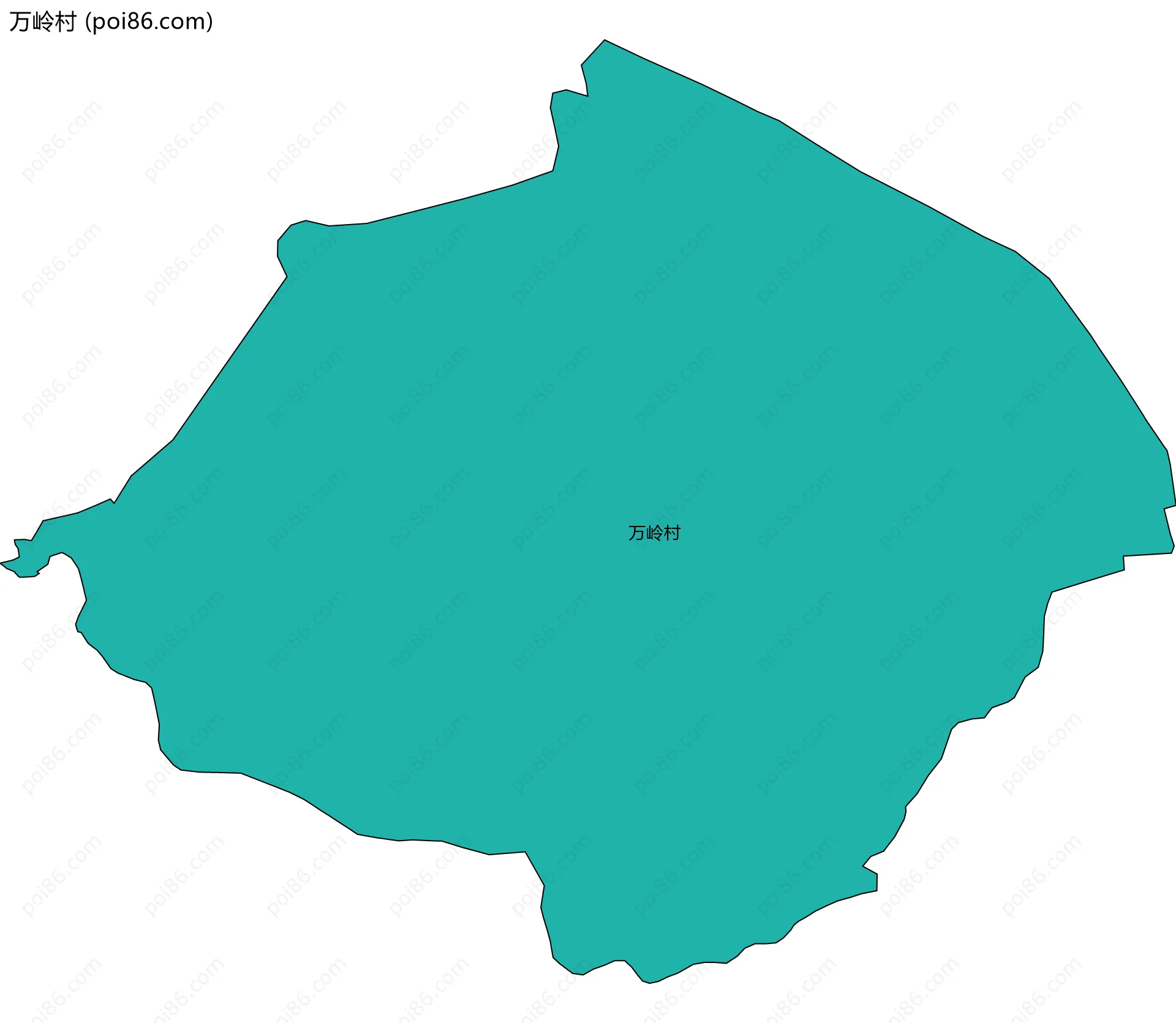 万岭村边界地图