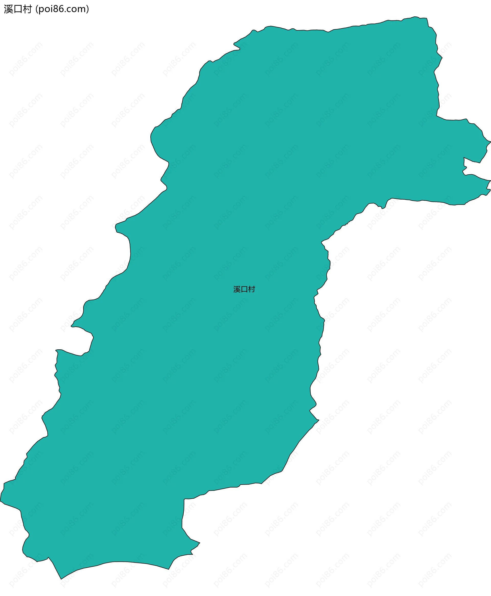 溪口村边界地图