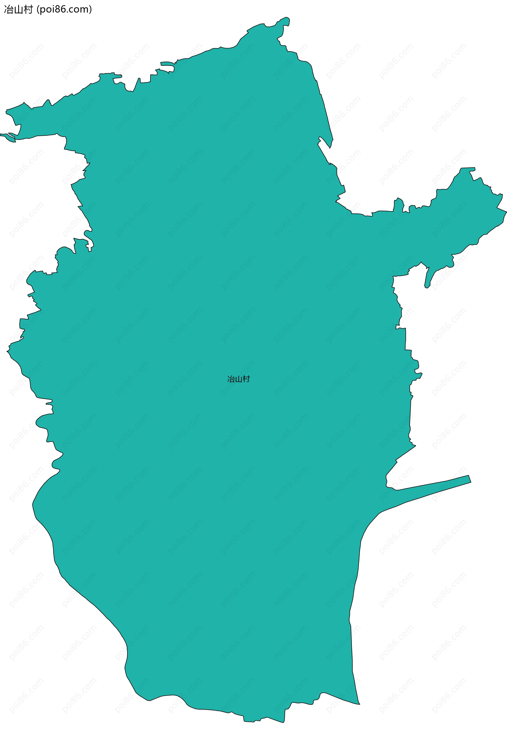 冶山村边界地图