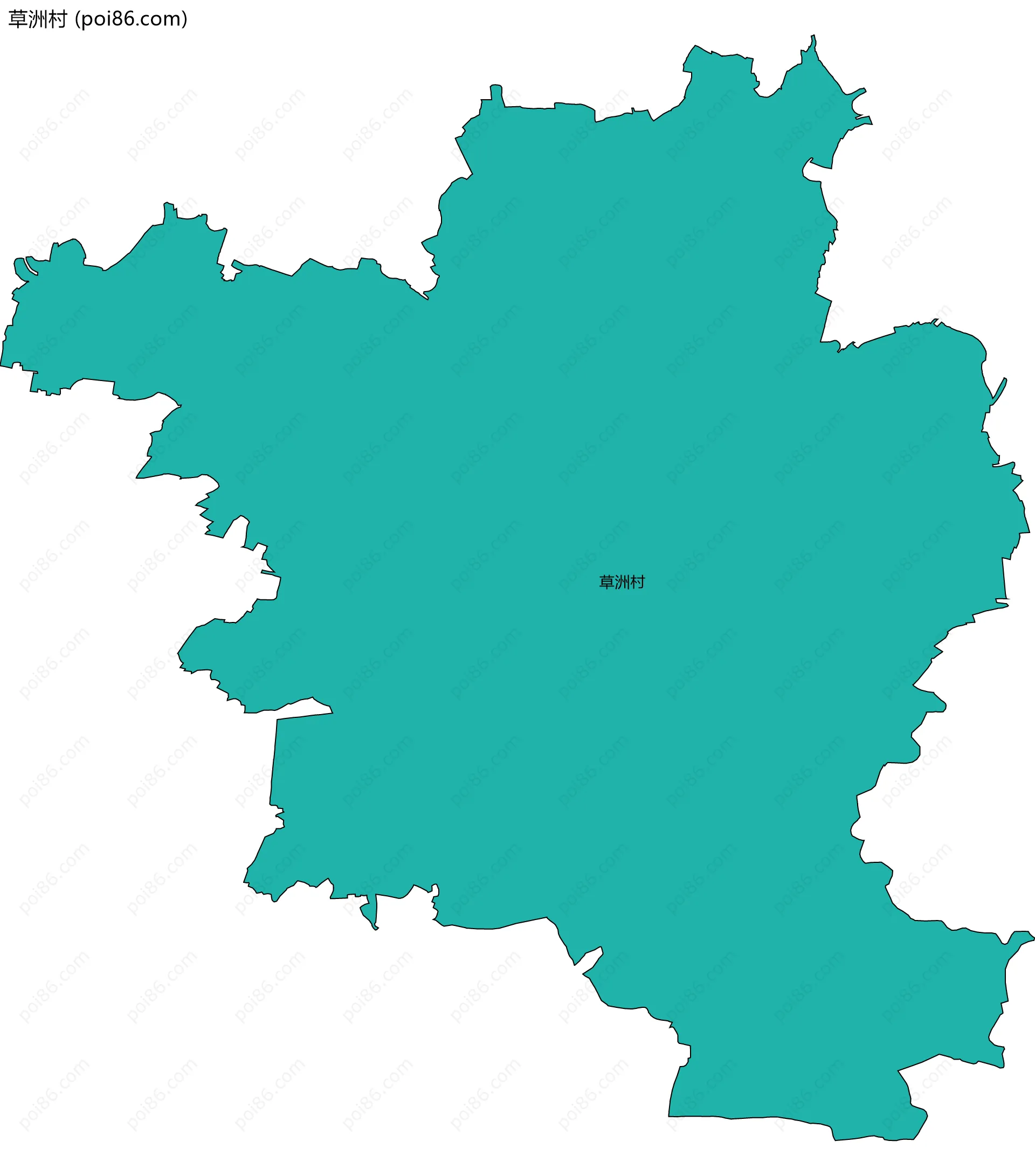 草洲村边界地图