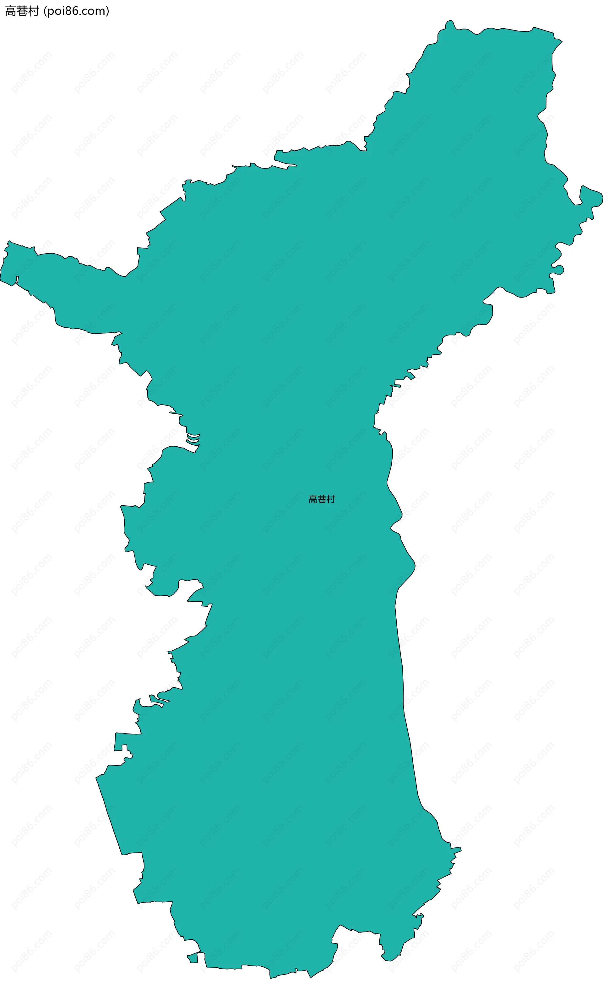高巷村边界地图