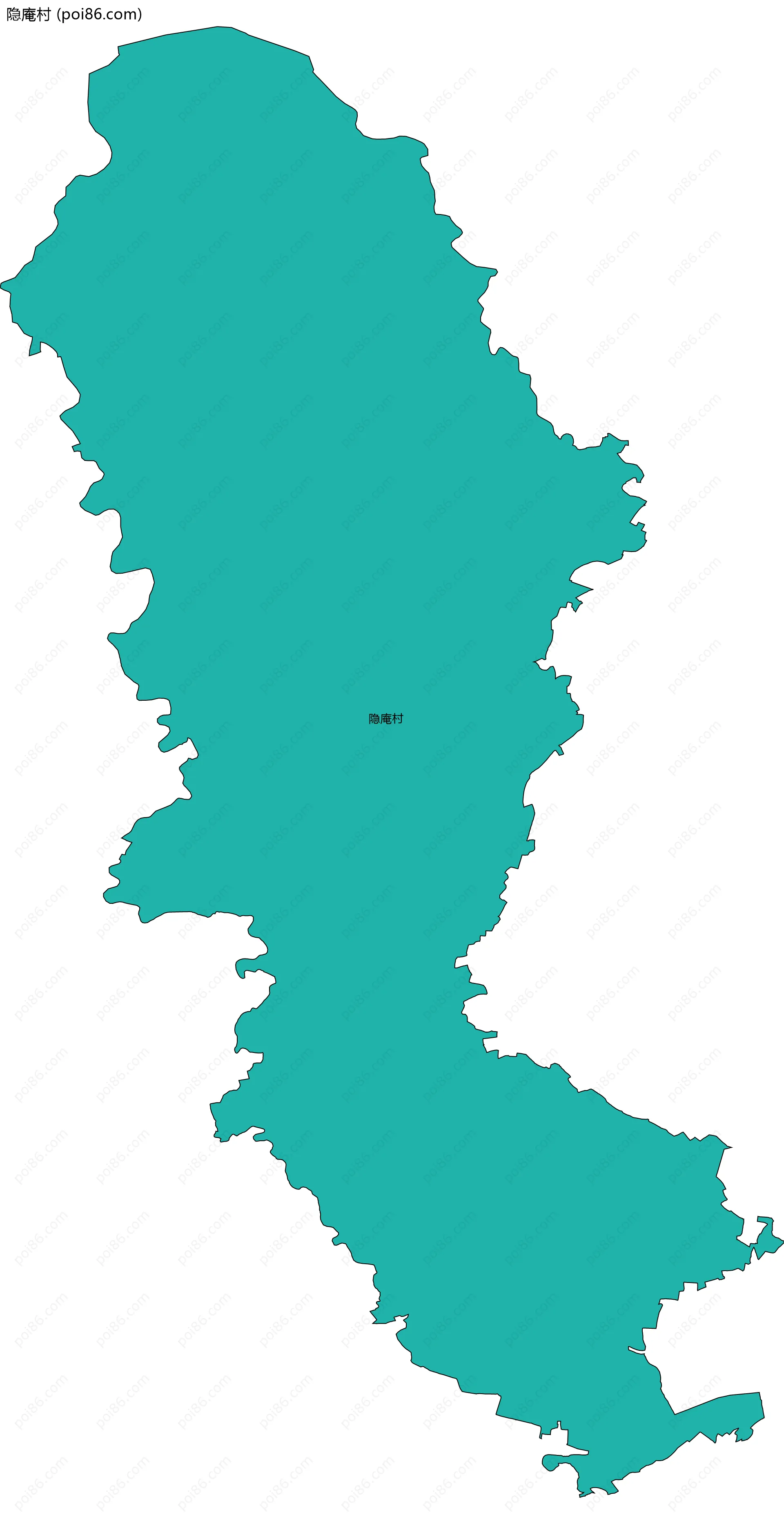 隐庵村边界地图