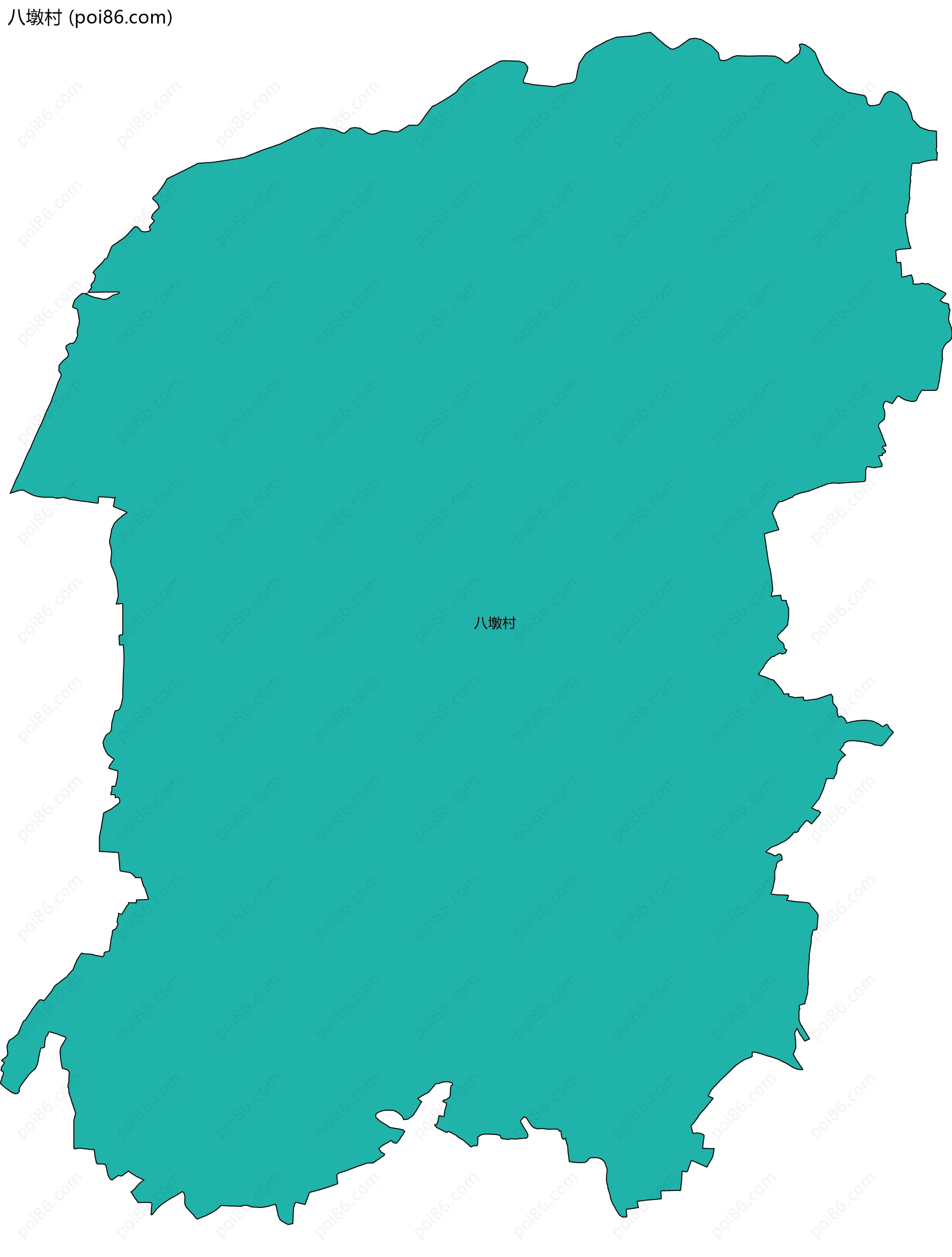 八墩村边界地图