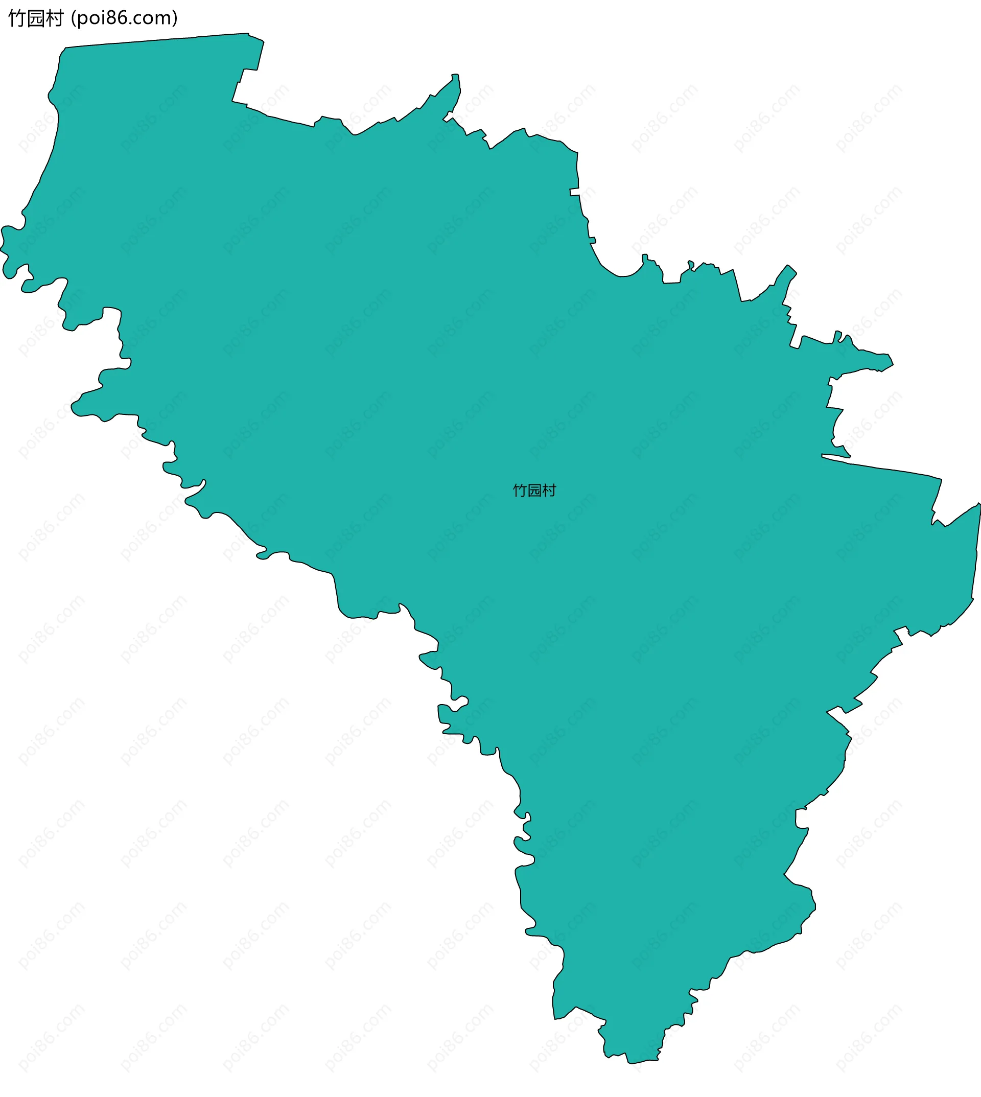 竹园村边界地图