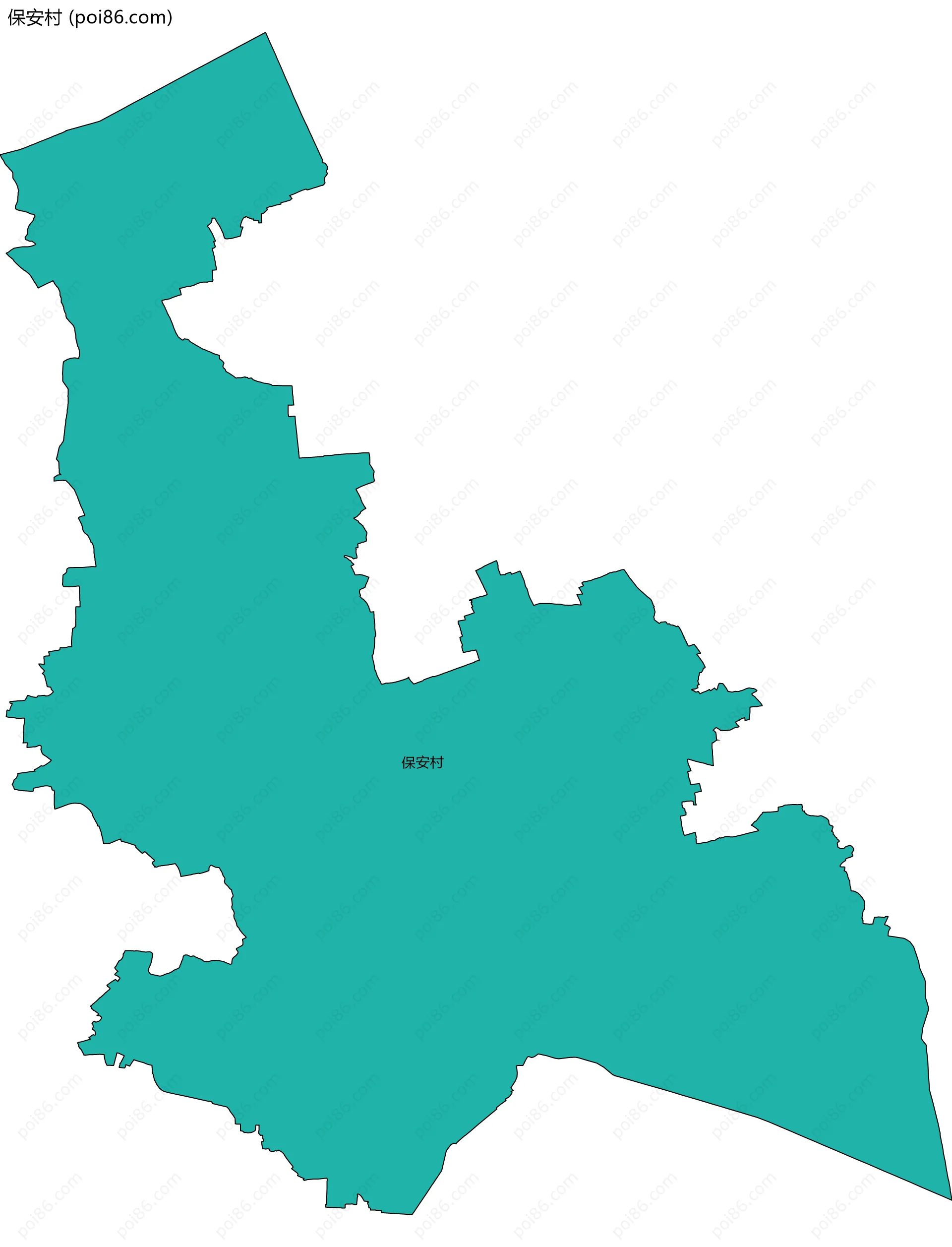 保安村边界地图
