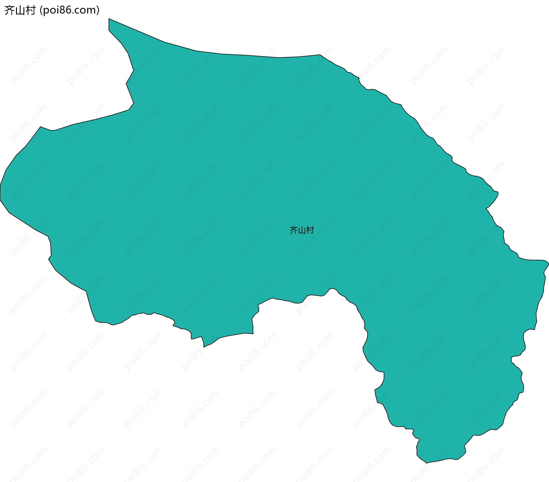 齐山村边界地图