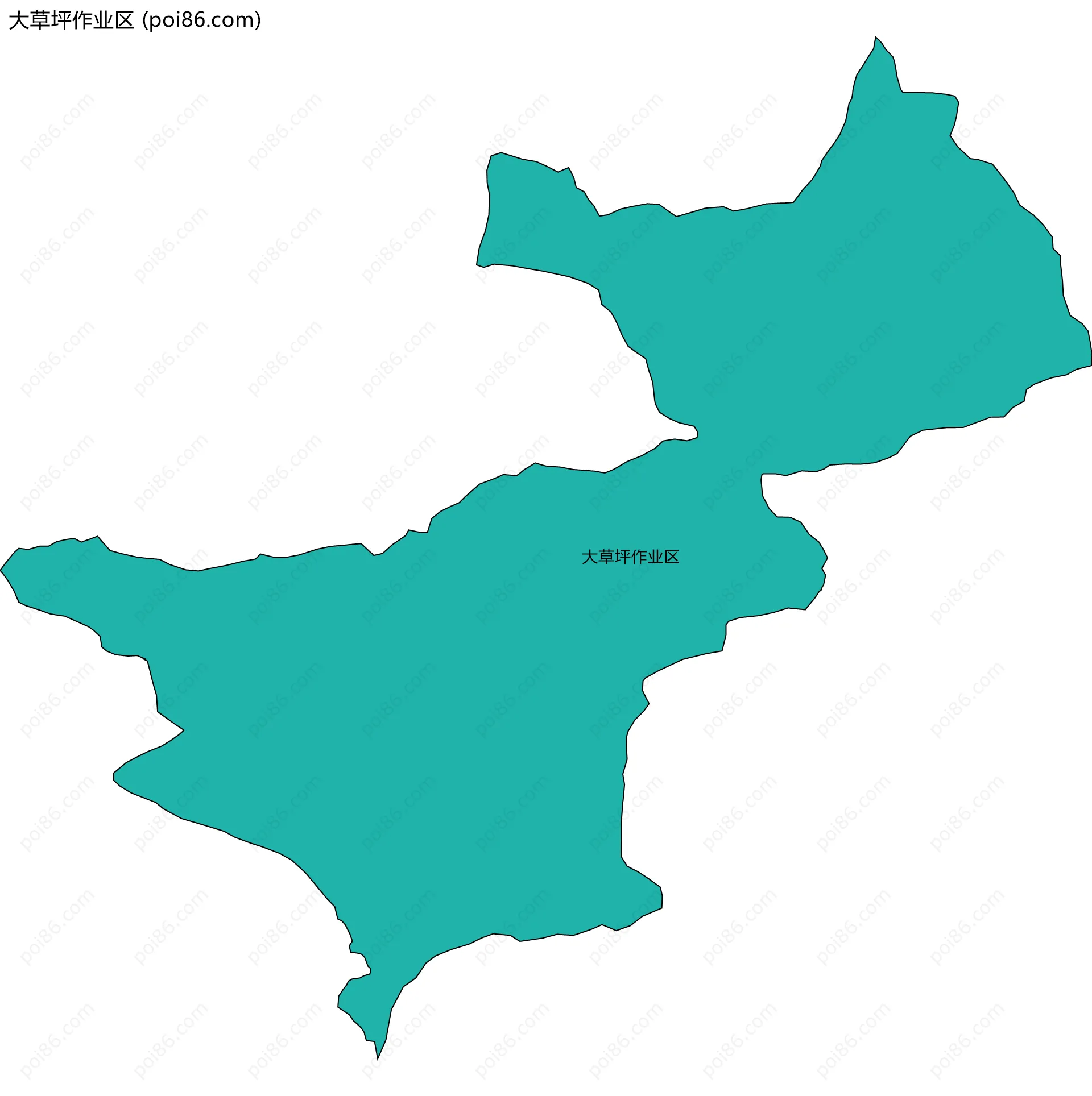 大草坪作业区边界地图
