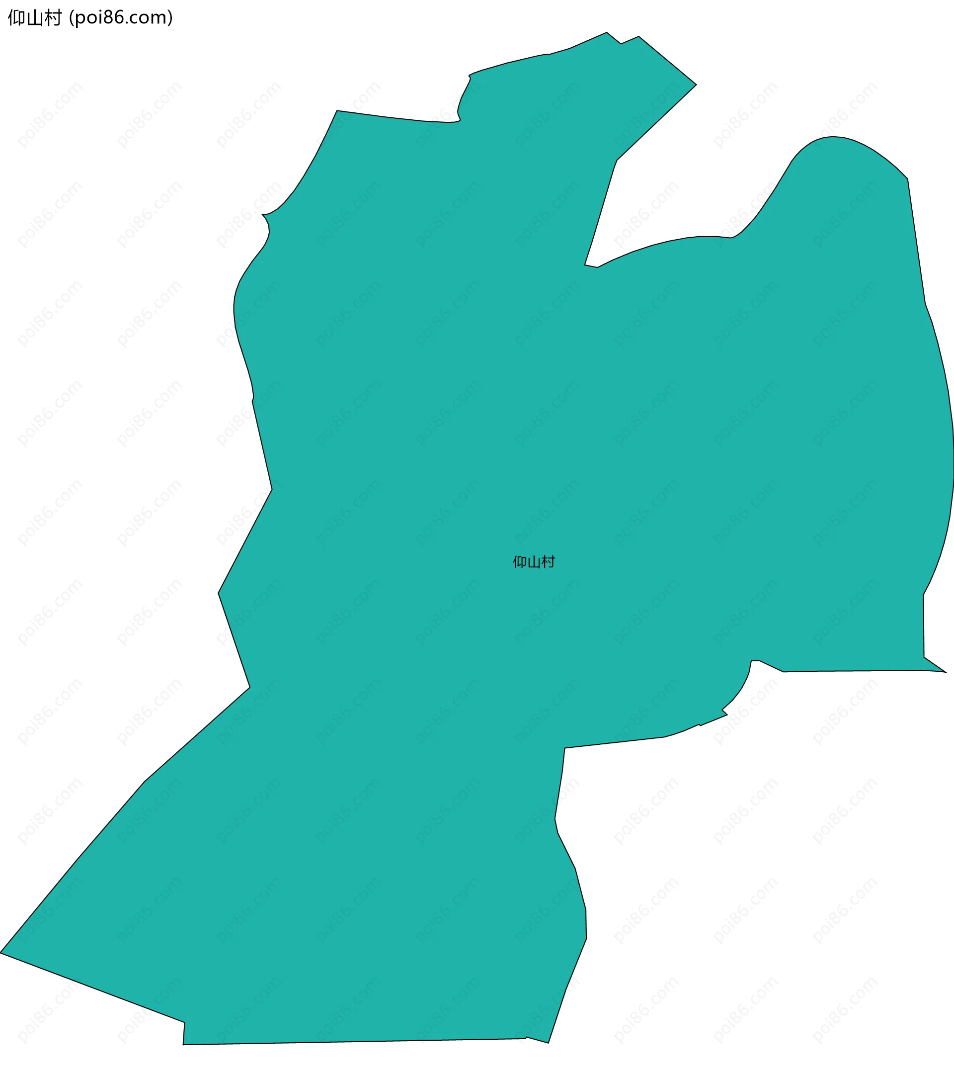 仰山村边界地图