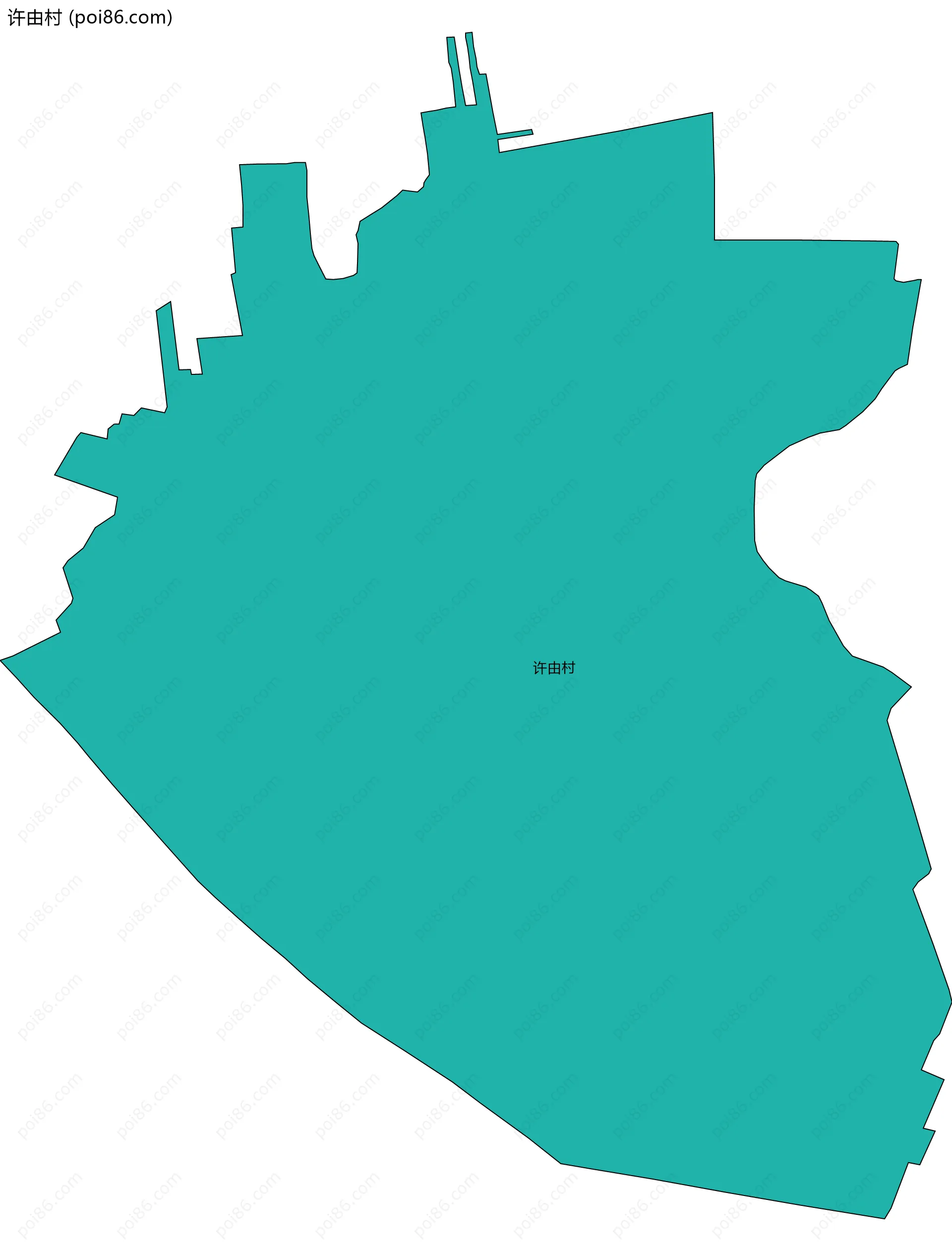 许由村边界地图