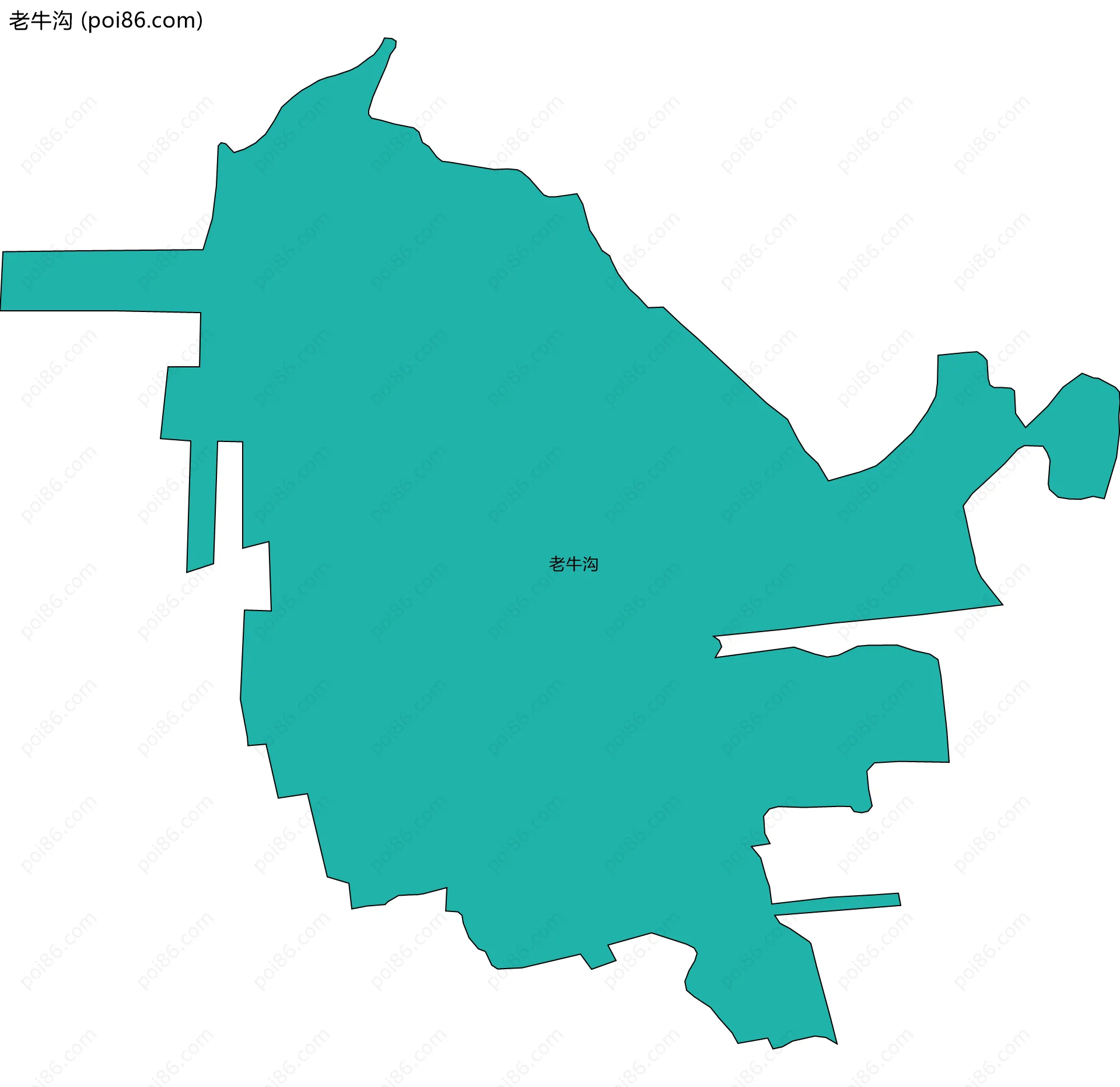 老牛沟边界地图