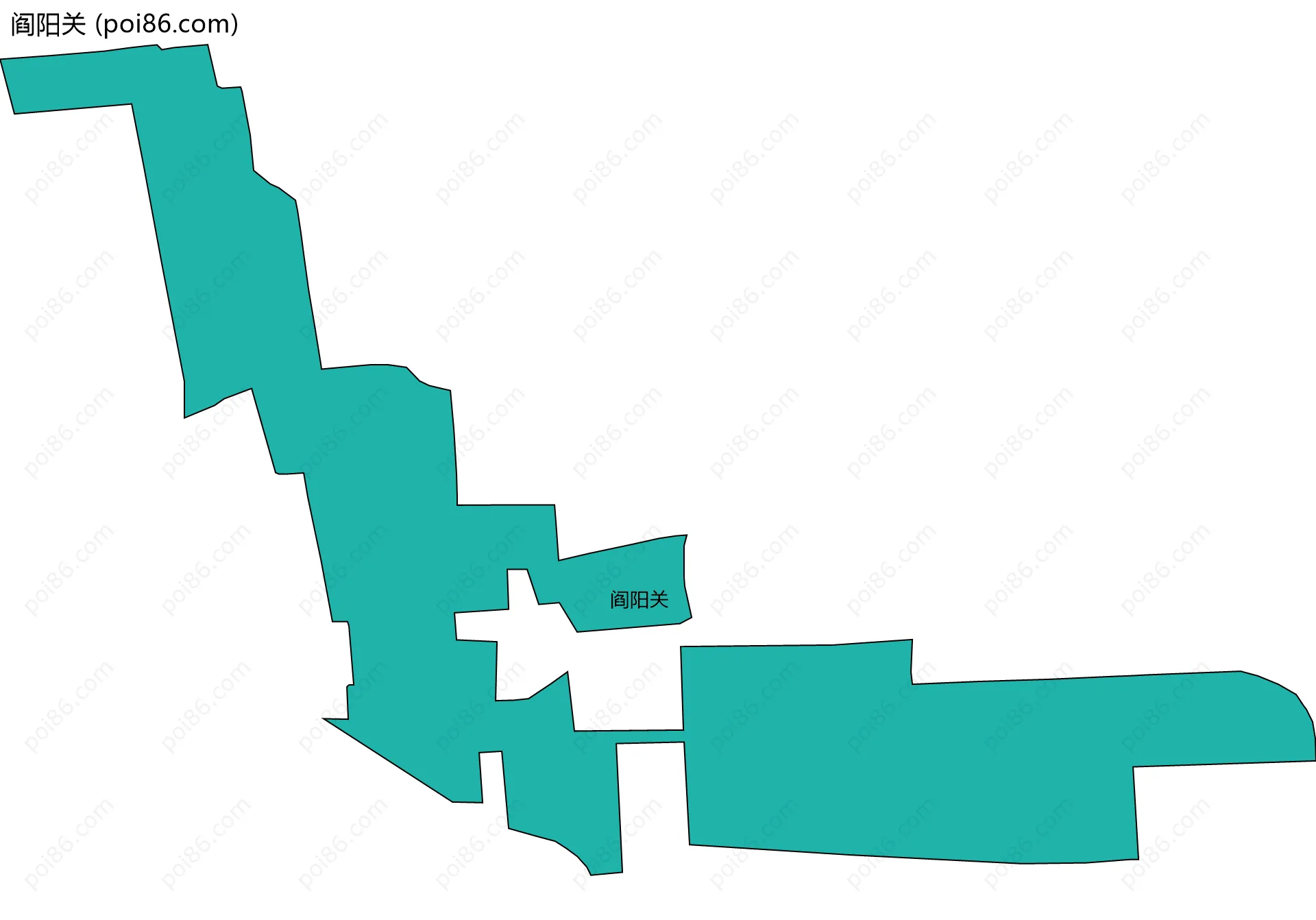 阎阳关边界地图