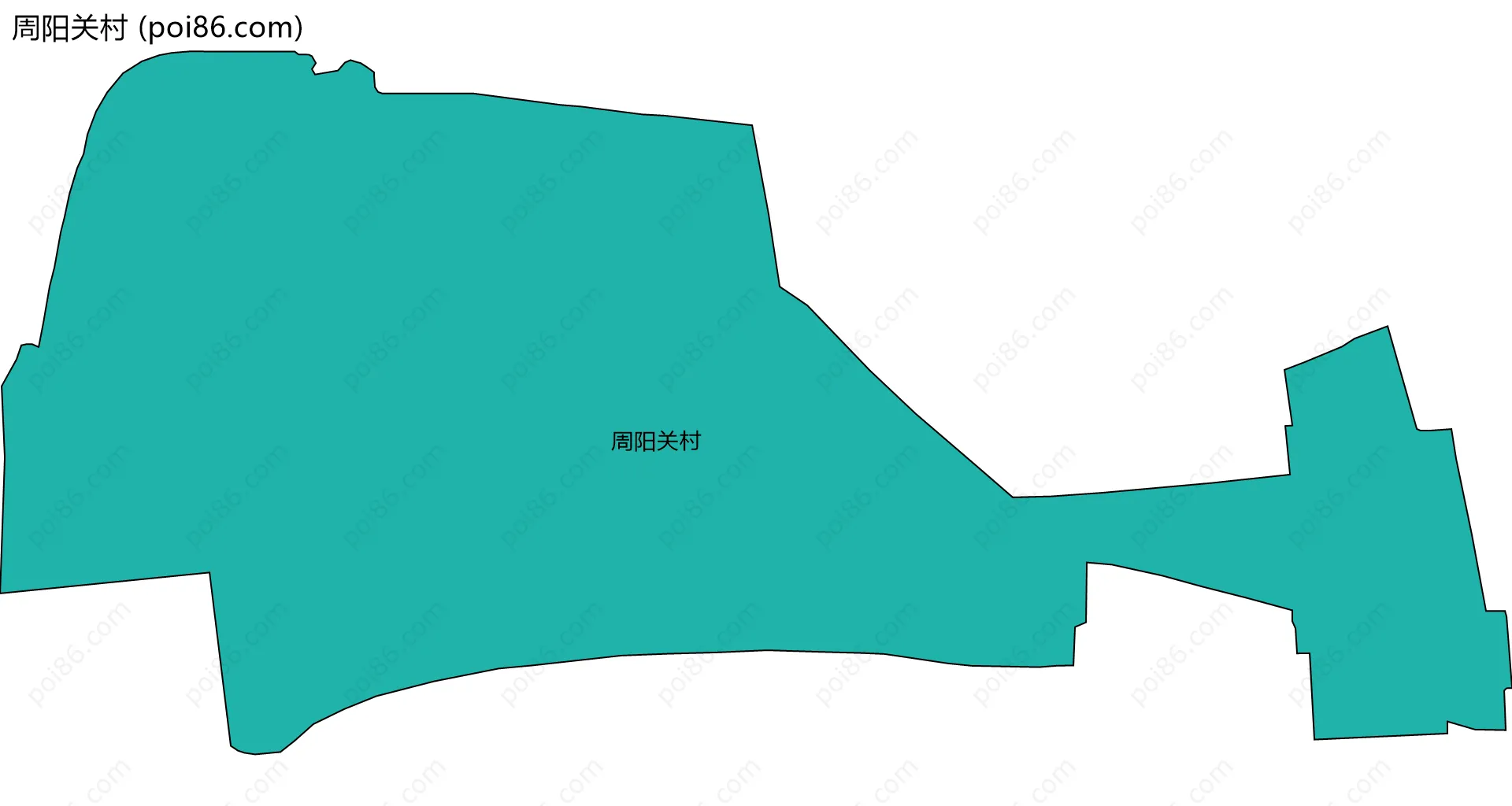 周阳关村边界地图