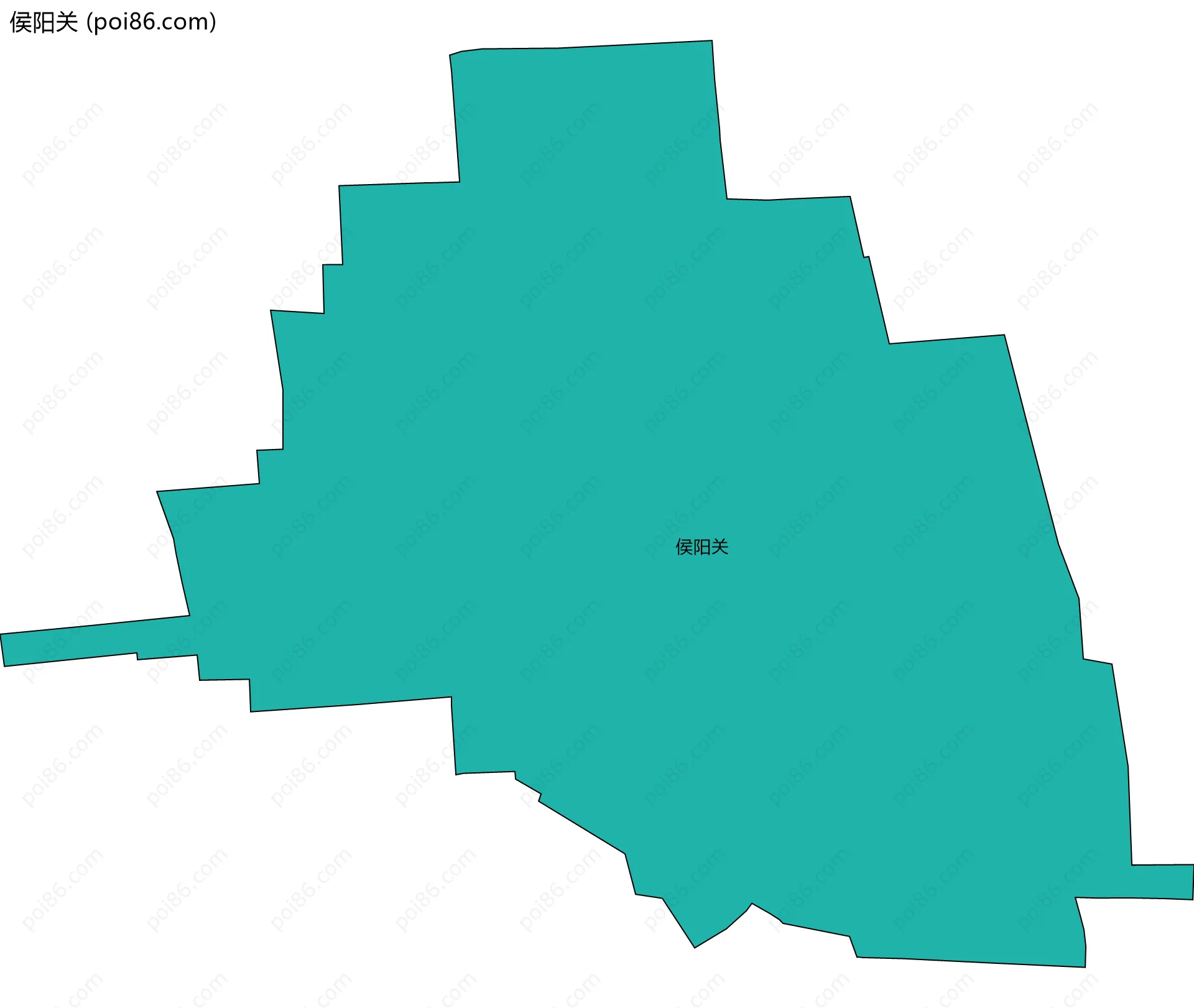 侯阳关边界地图