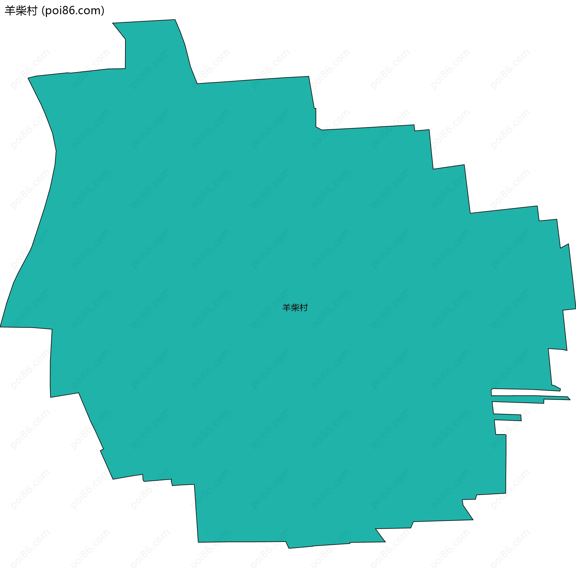 羊柴村边界地图
