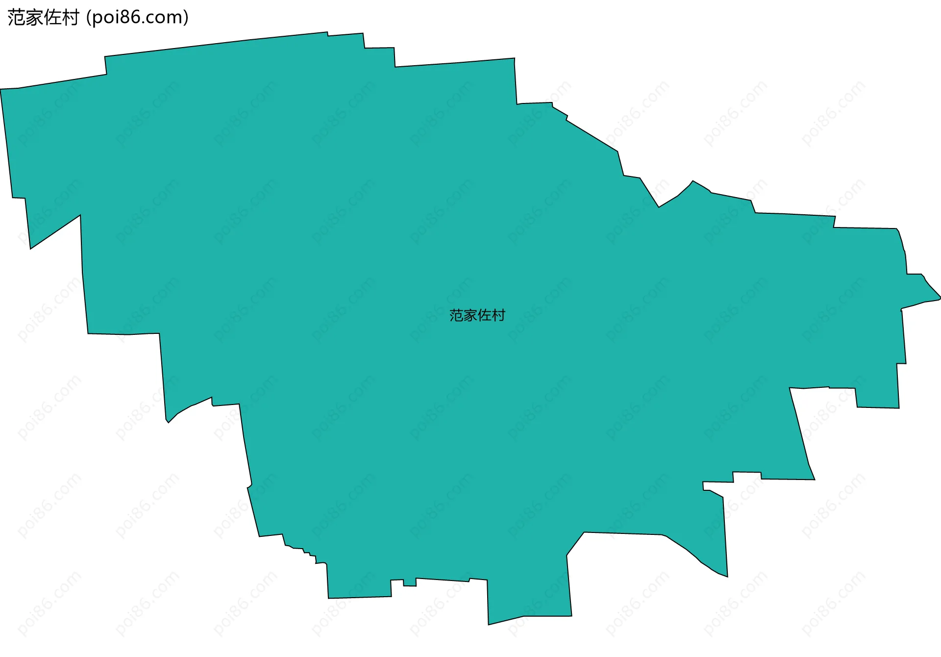 范家佐村边界地图