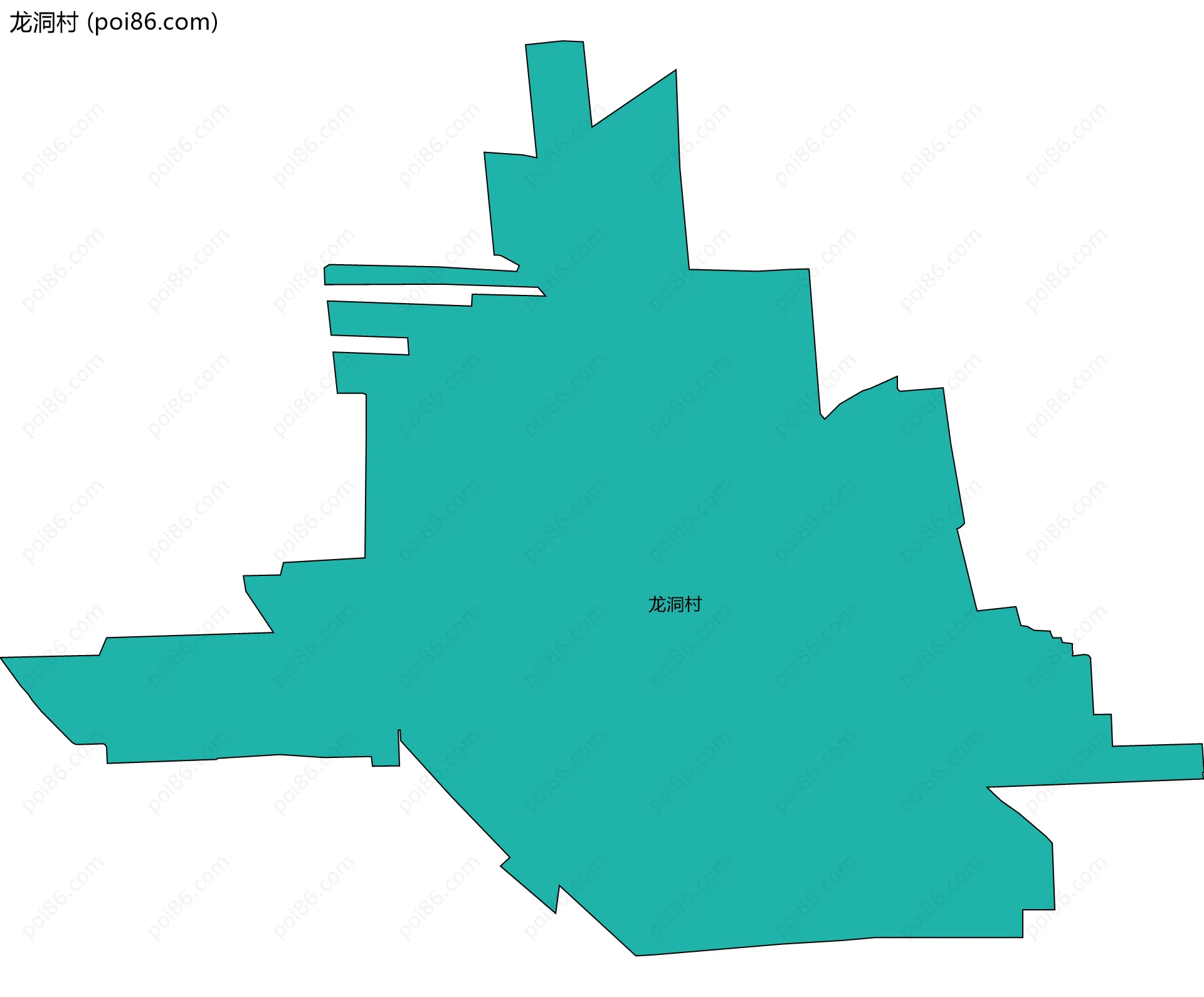龙洞村边界地图