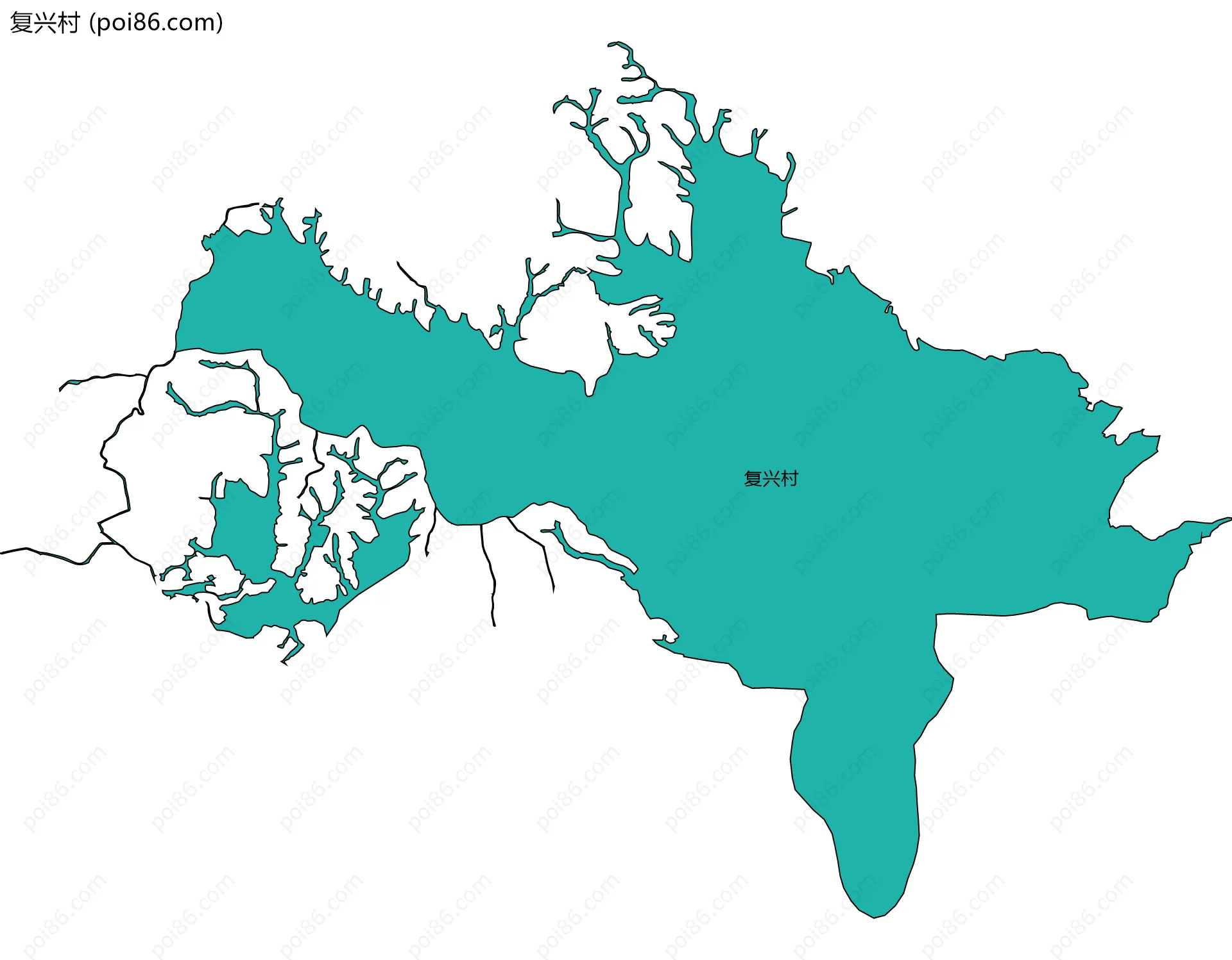 复兴村边界地图