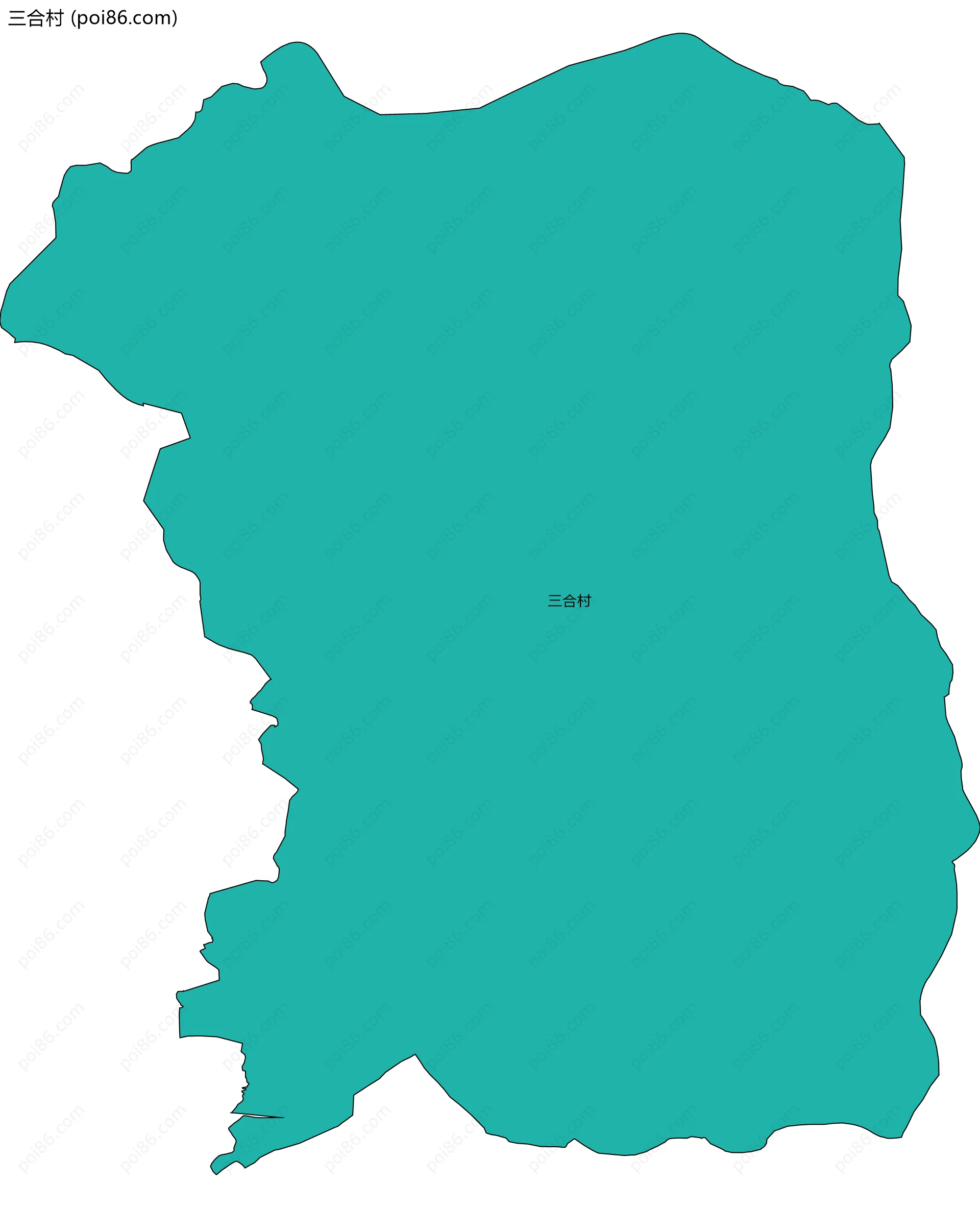 三合村边界地图