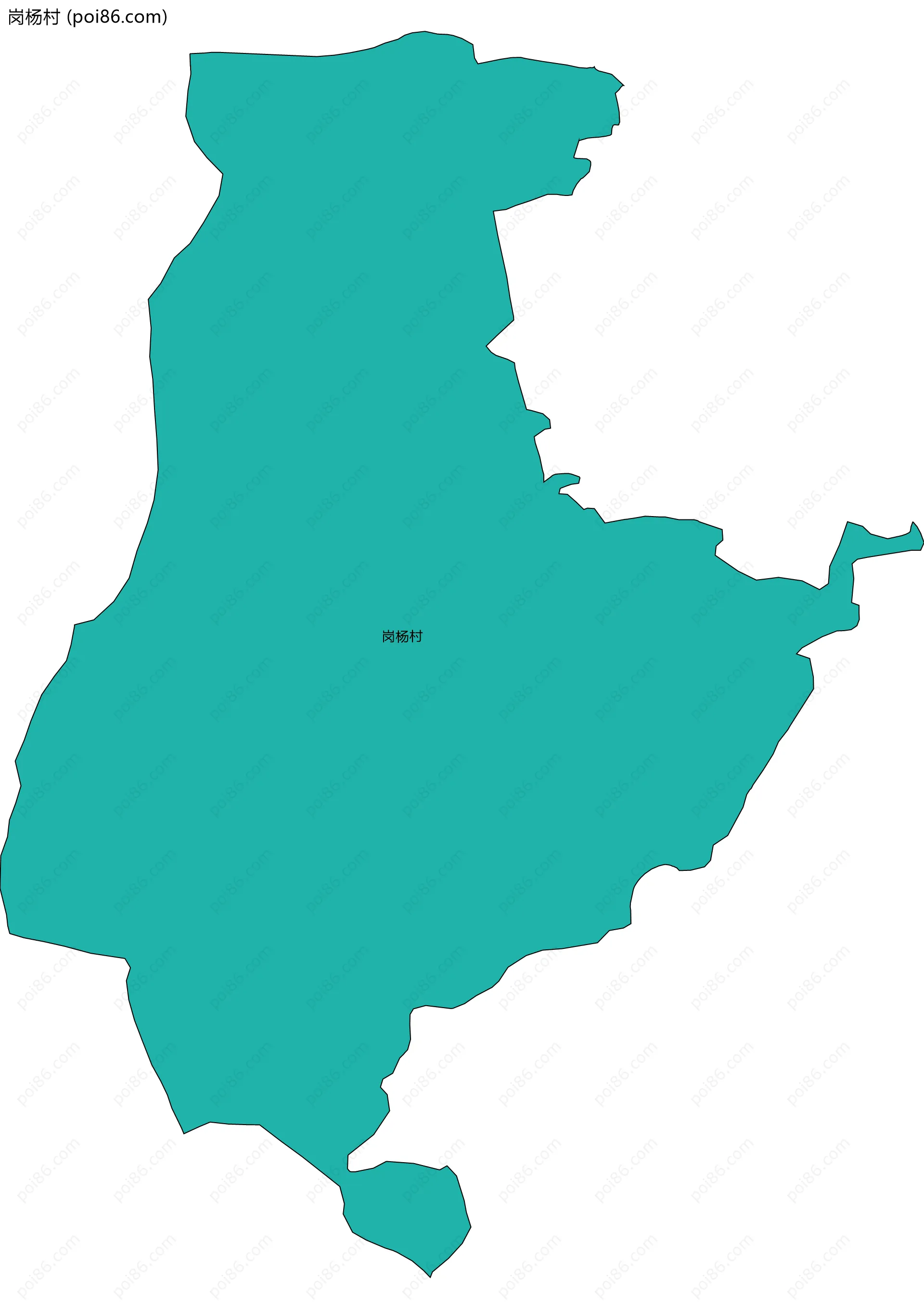 岗杨村边界地图