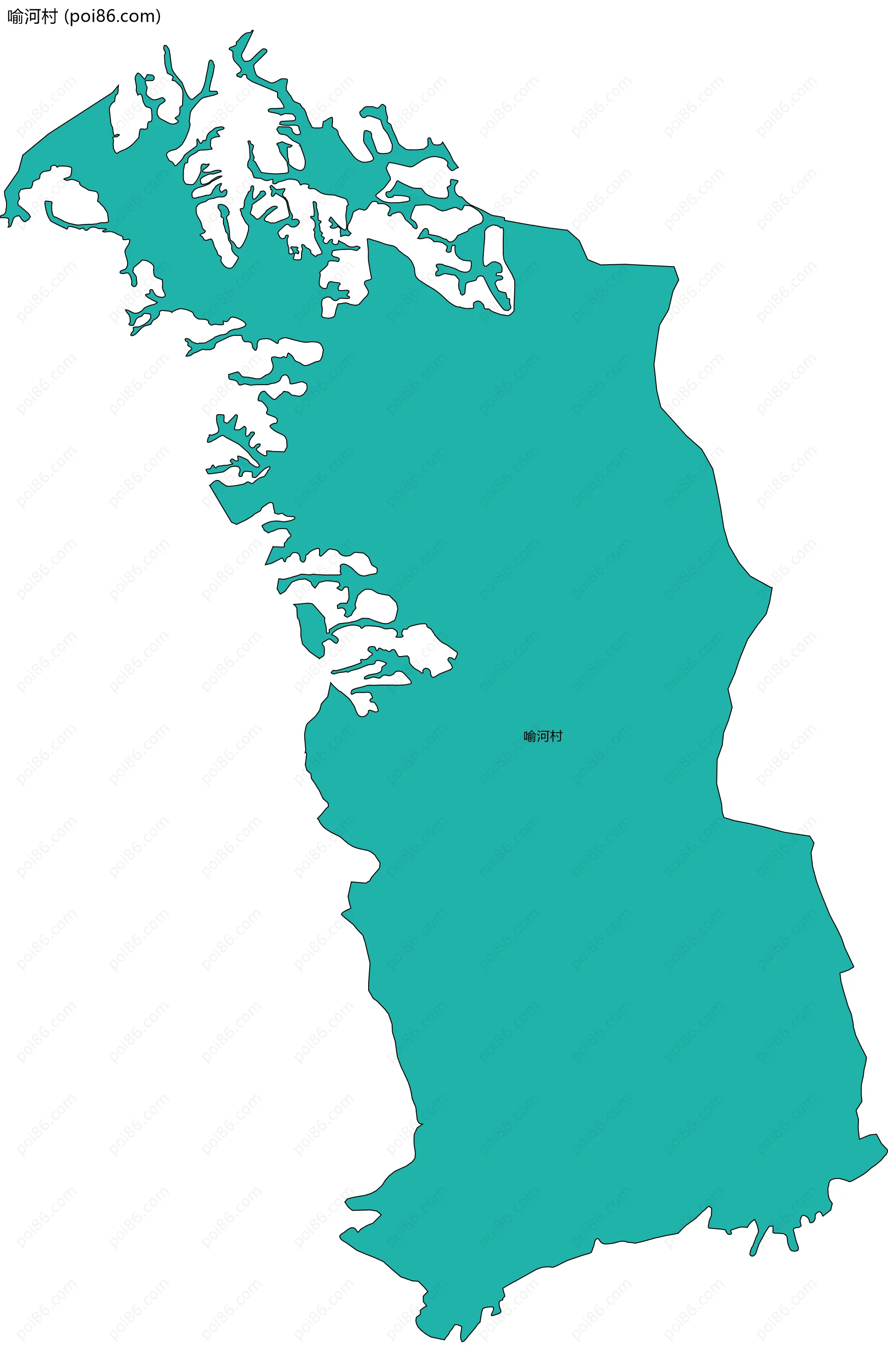 喻河村边界地图