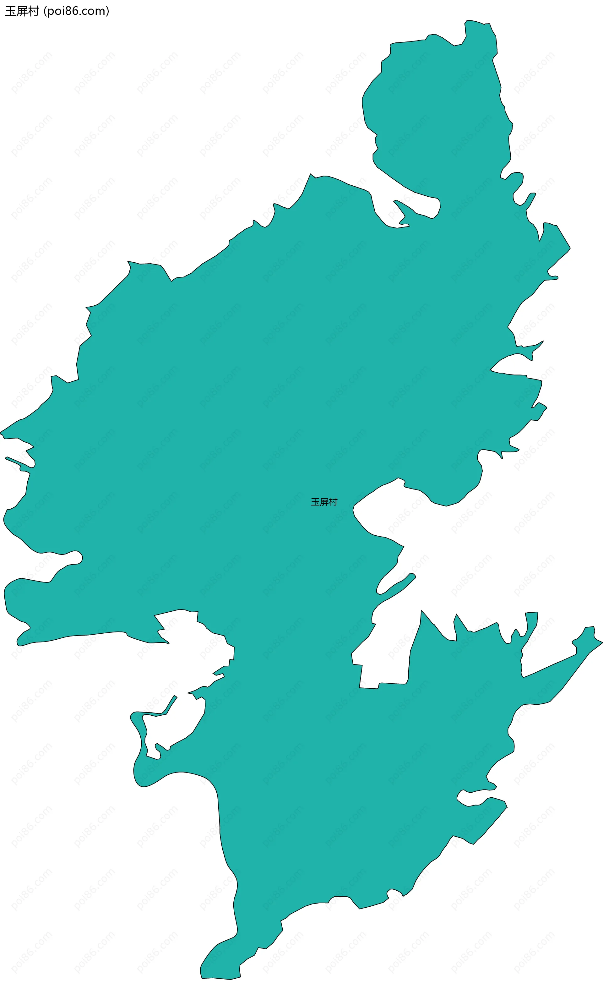 玉屏村边界地图