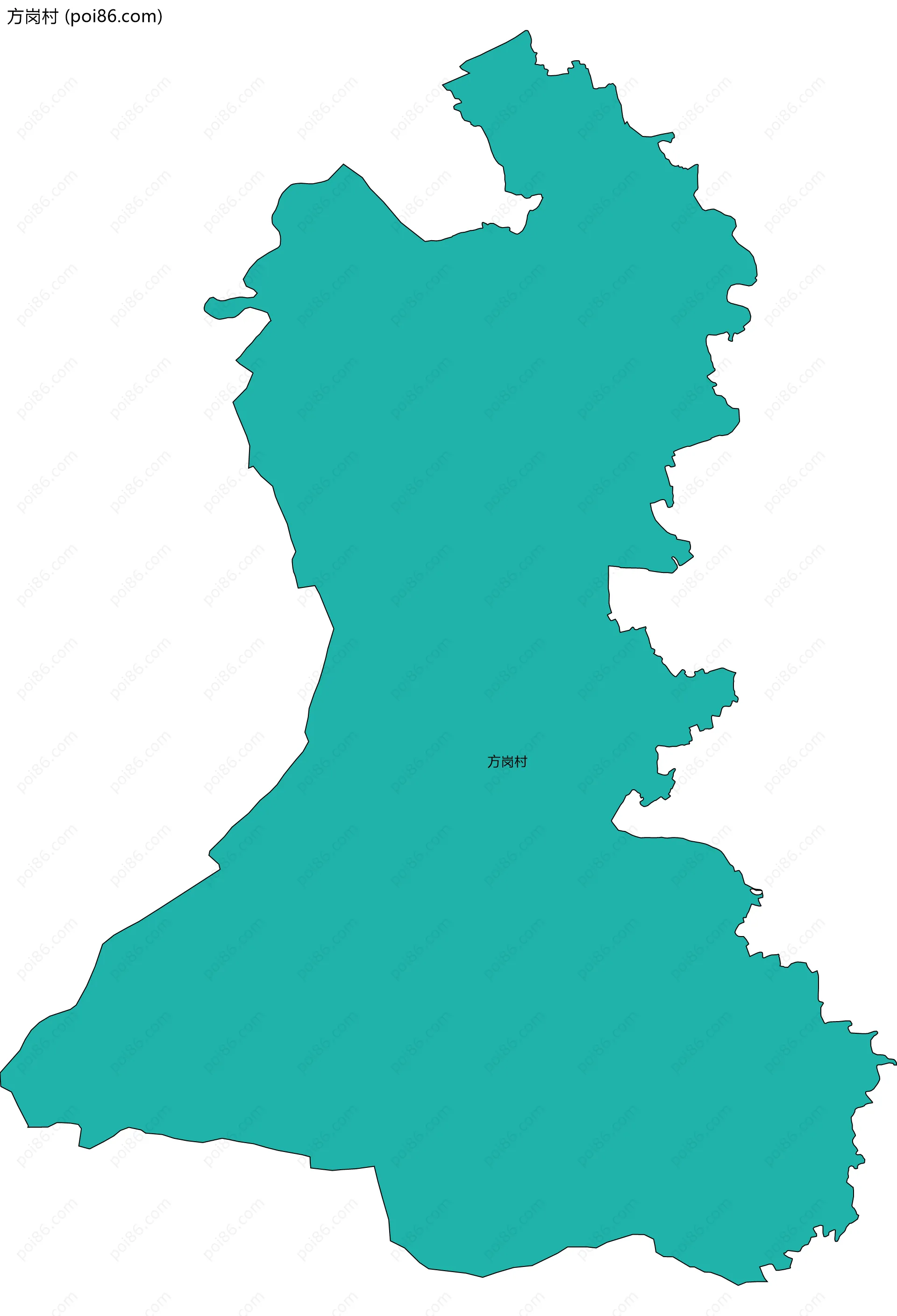 方岗村边界地图