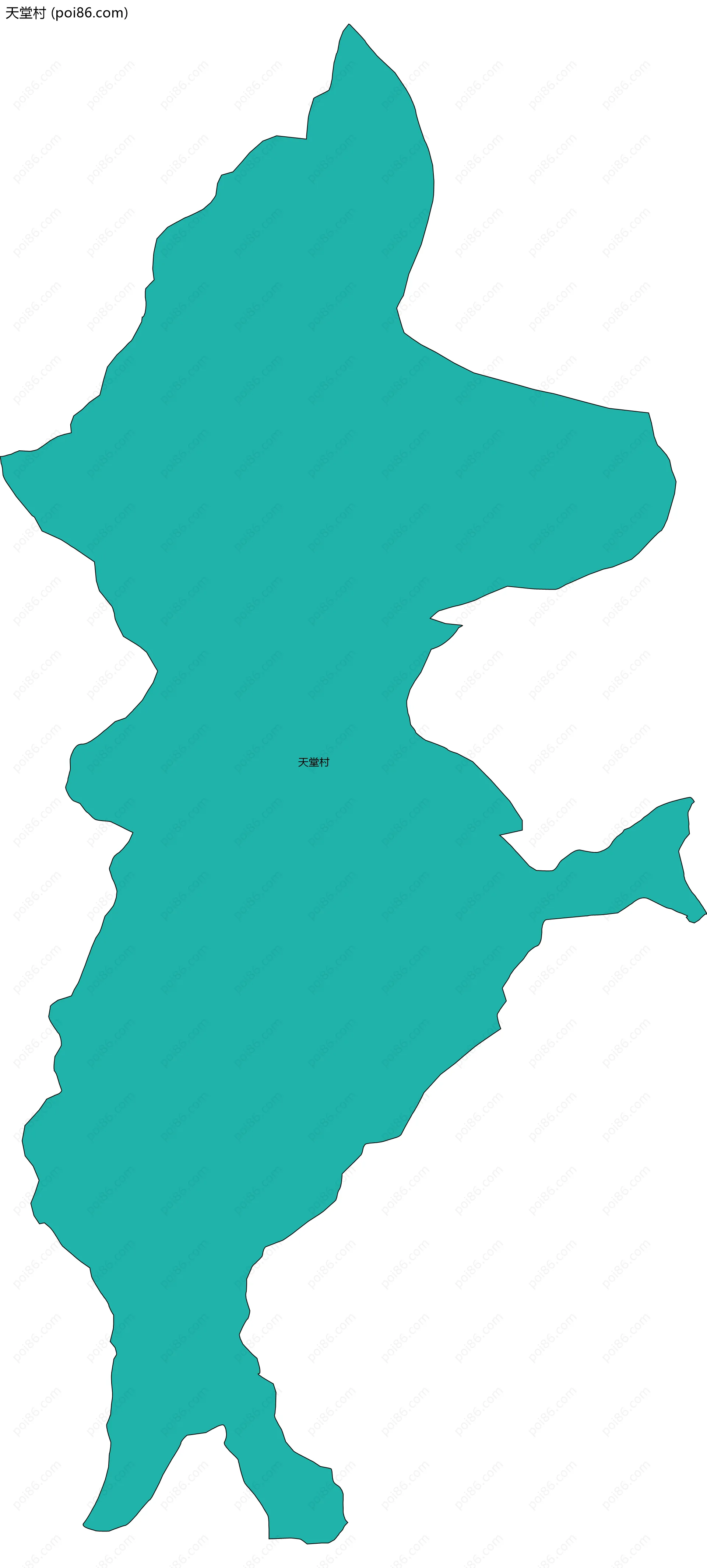 天堂村边界地图