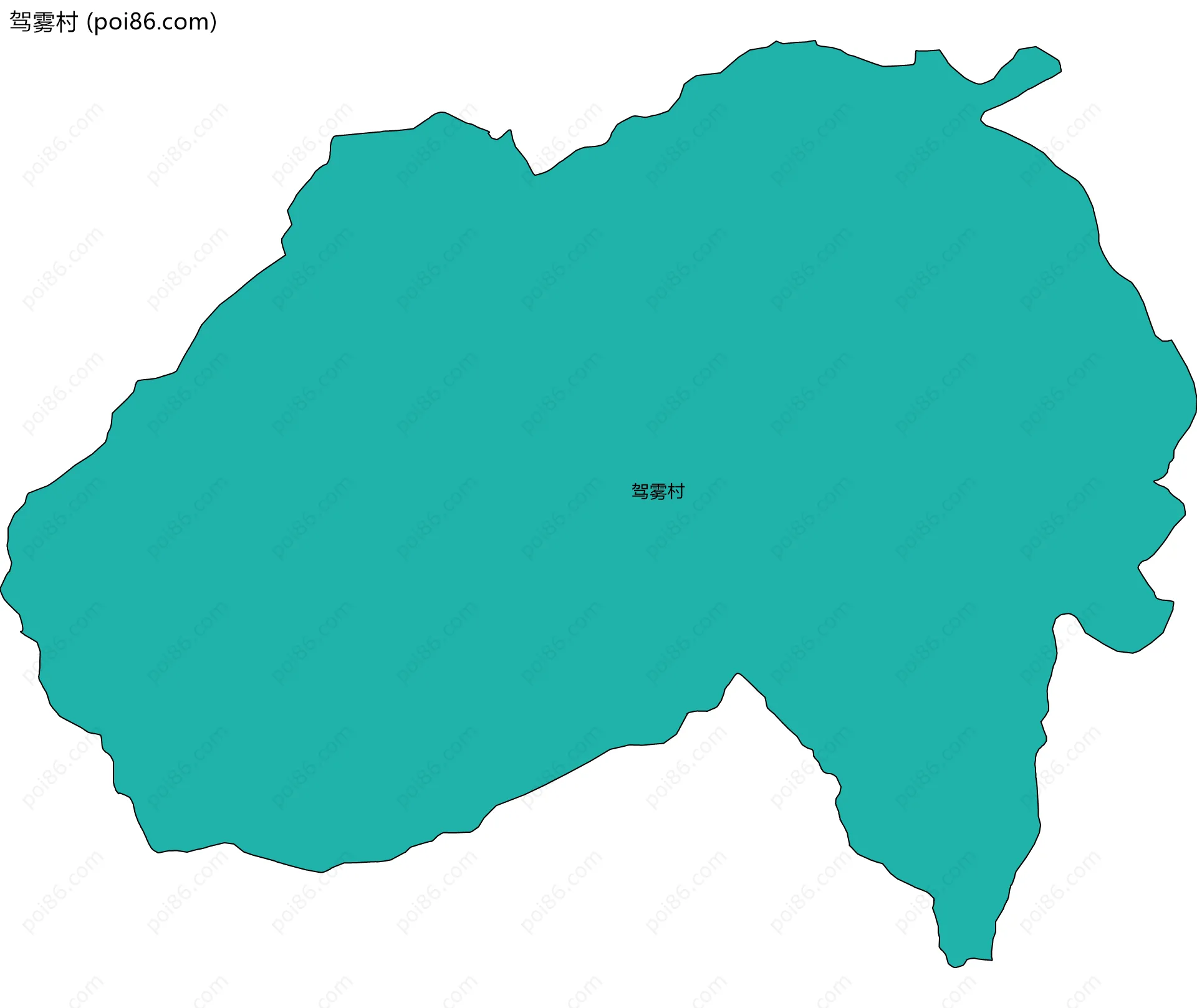 驾雾村边界地图