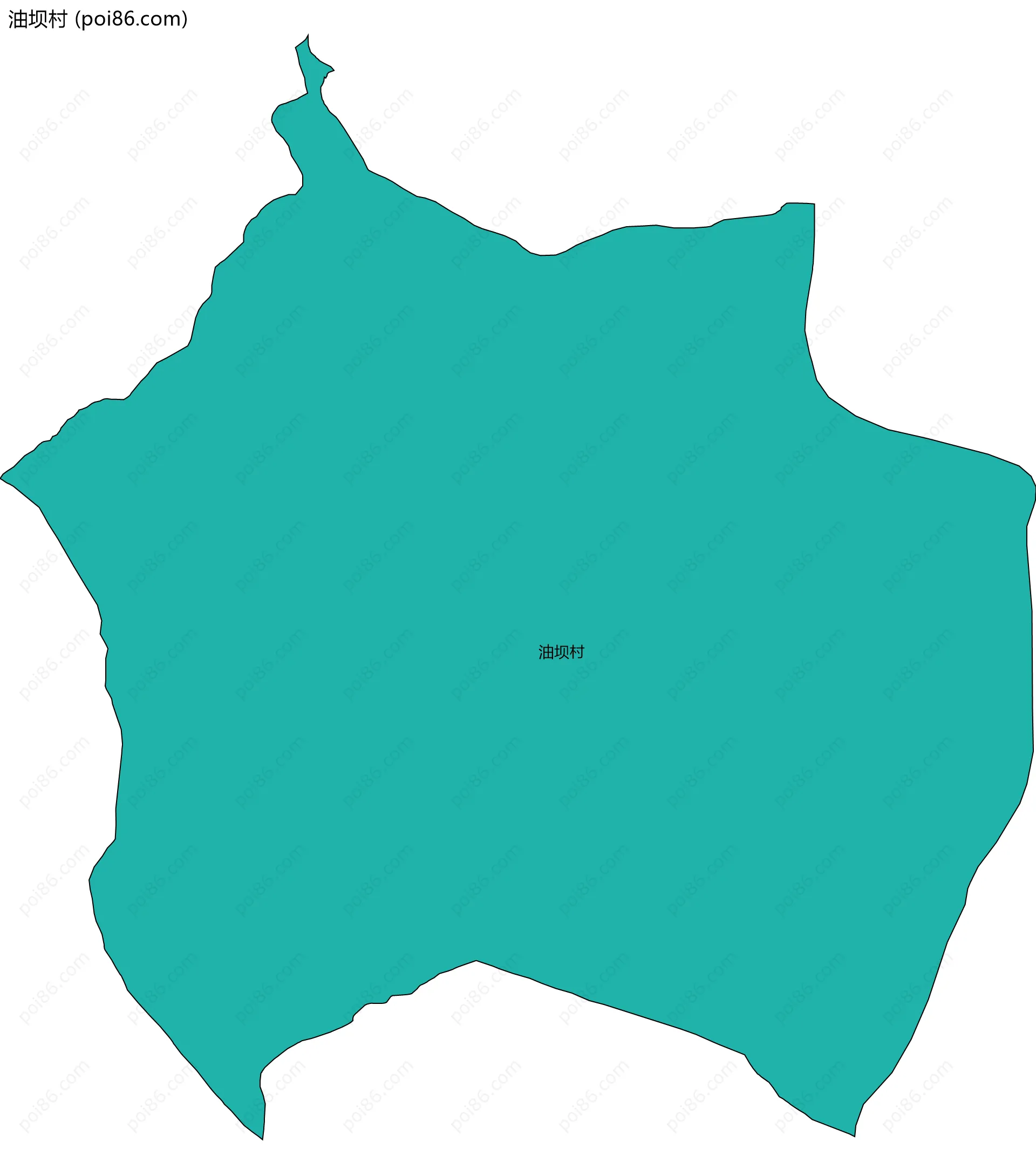 油坝村边界地图