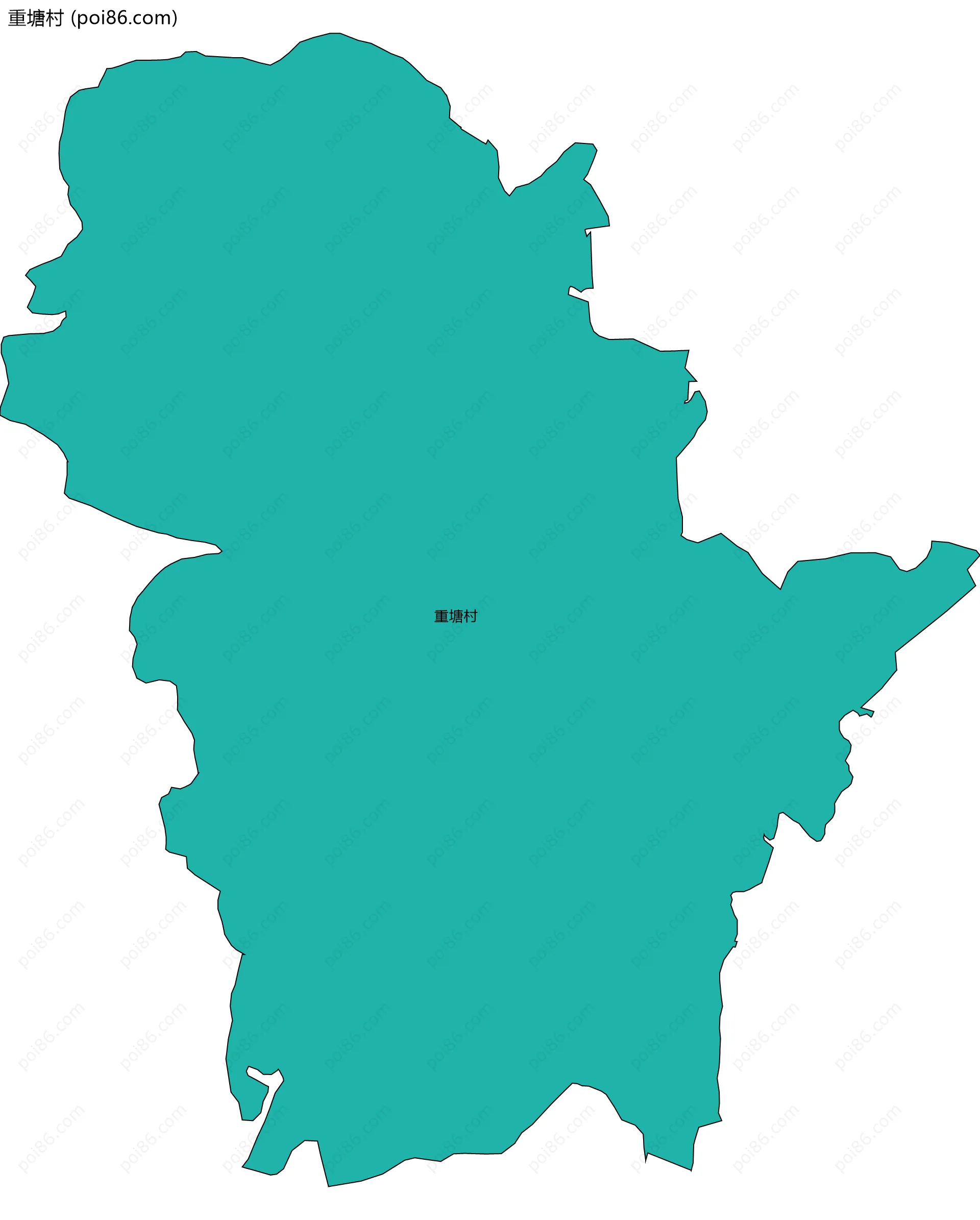 重塘村边界地图