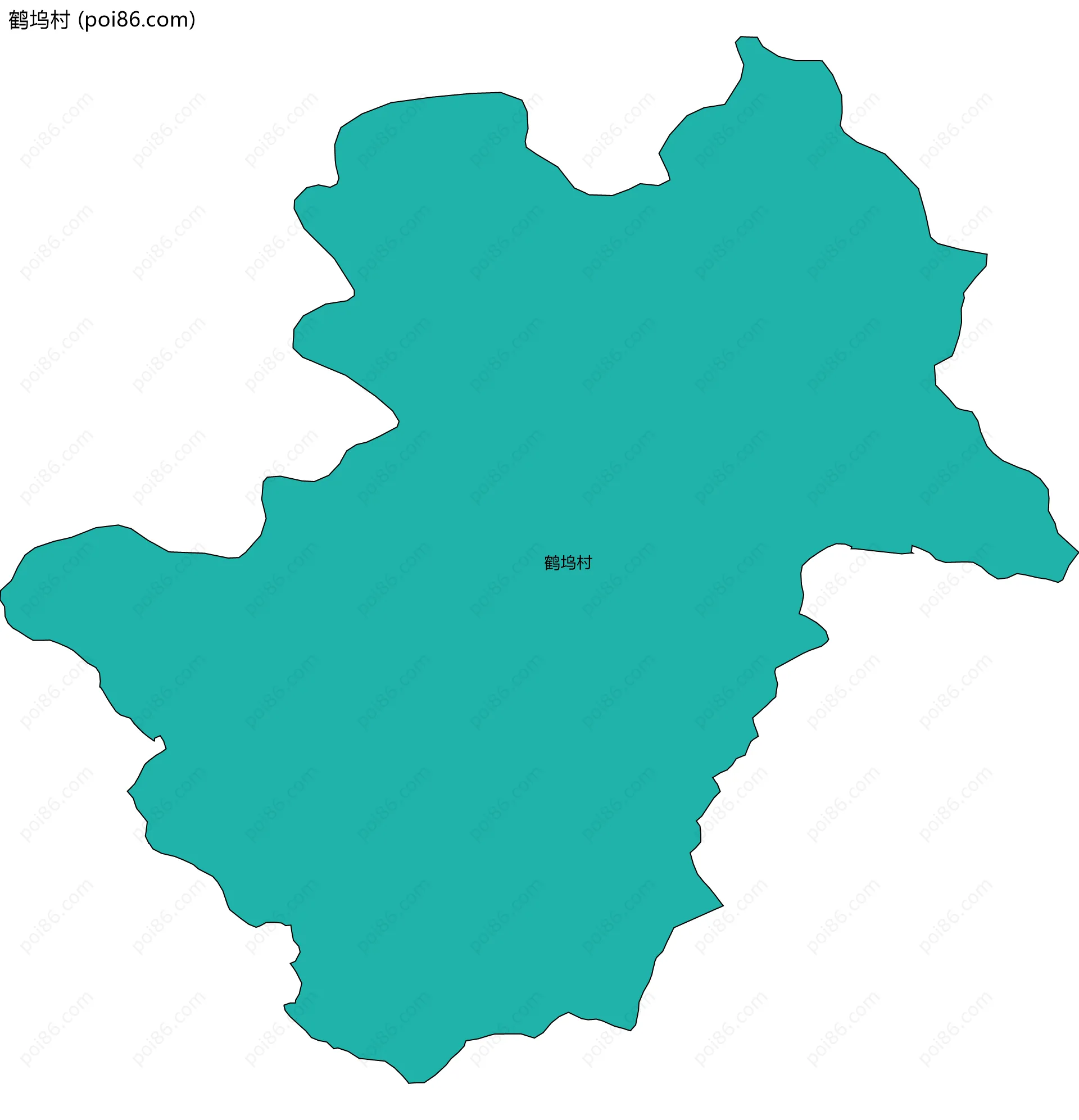 鹤坞村边界地图