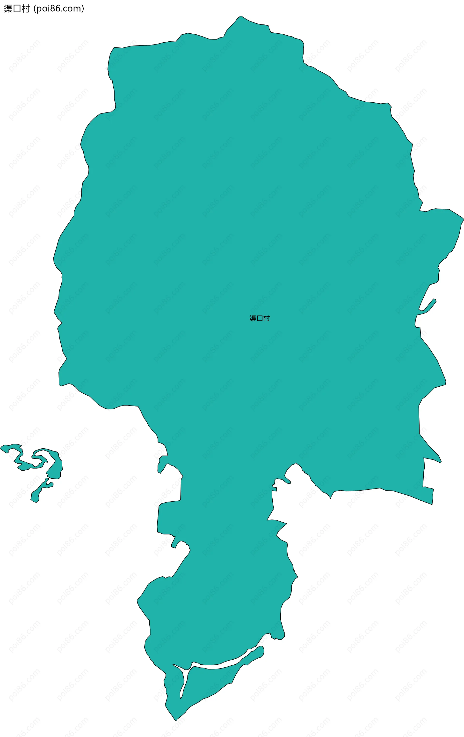 渠口村边界地图