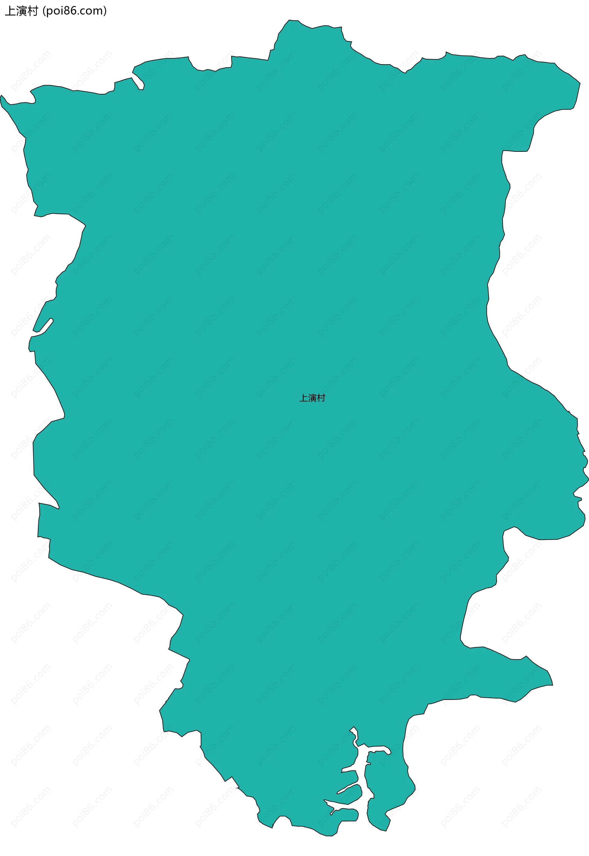 上演村边界地图