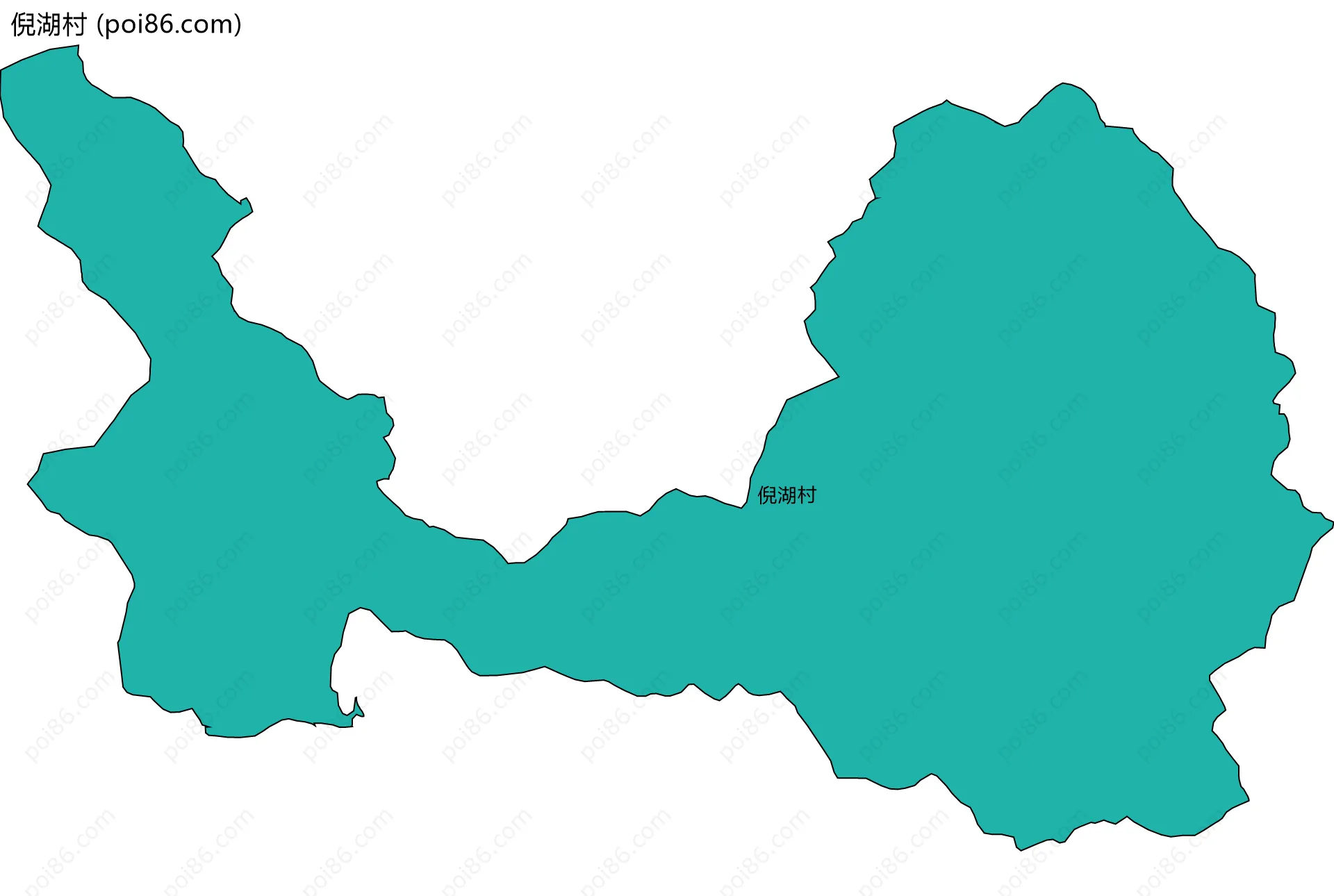 倪湖村边界地图